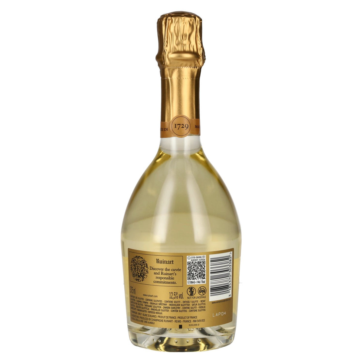 Champagne Ruinart Blanc de Blancs Brut 12,5 % vol. 0,375 l