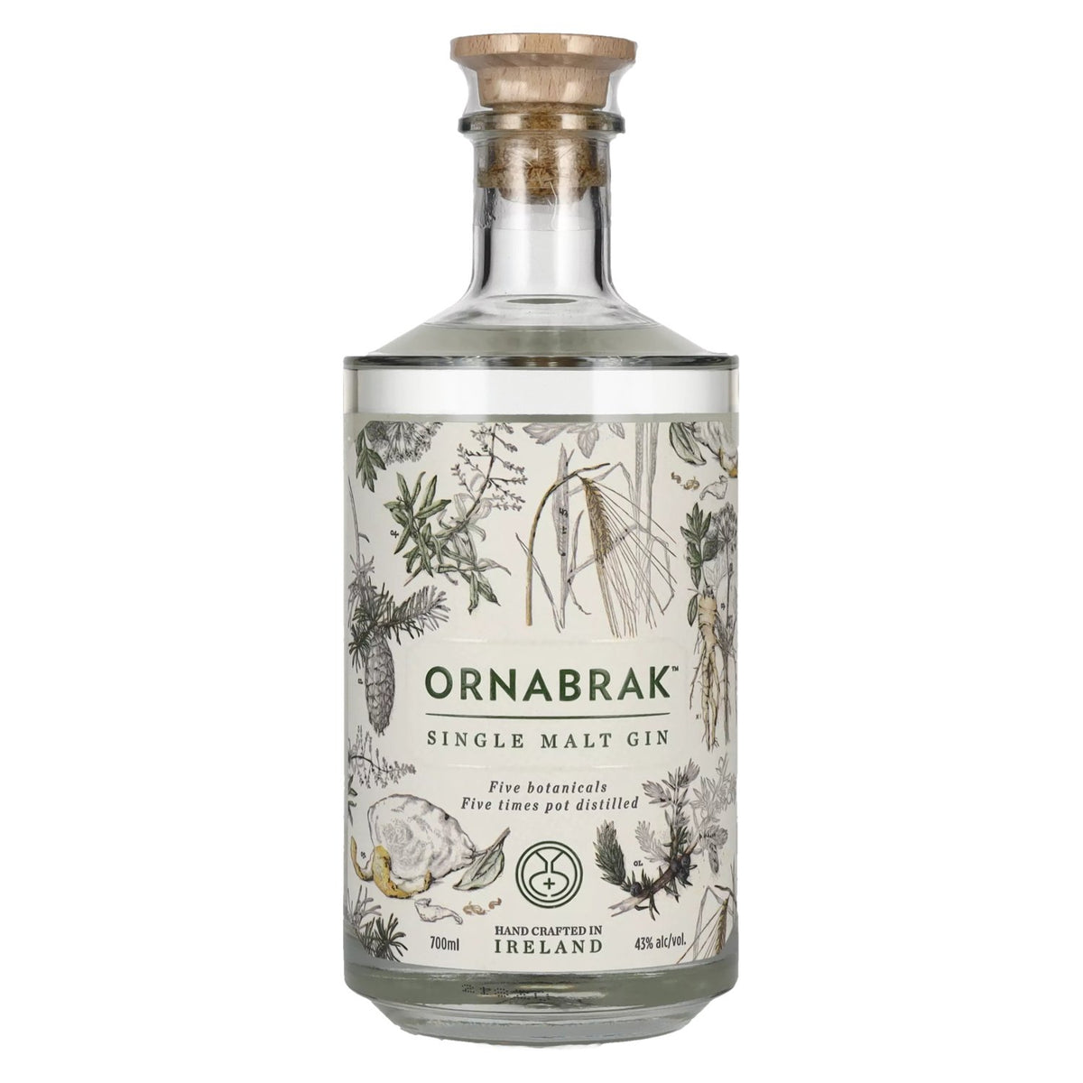 Gin single malt Ornabrak 43 % vol., 0,7 l