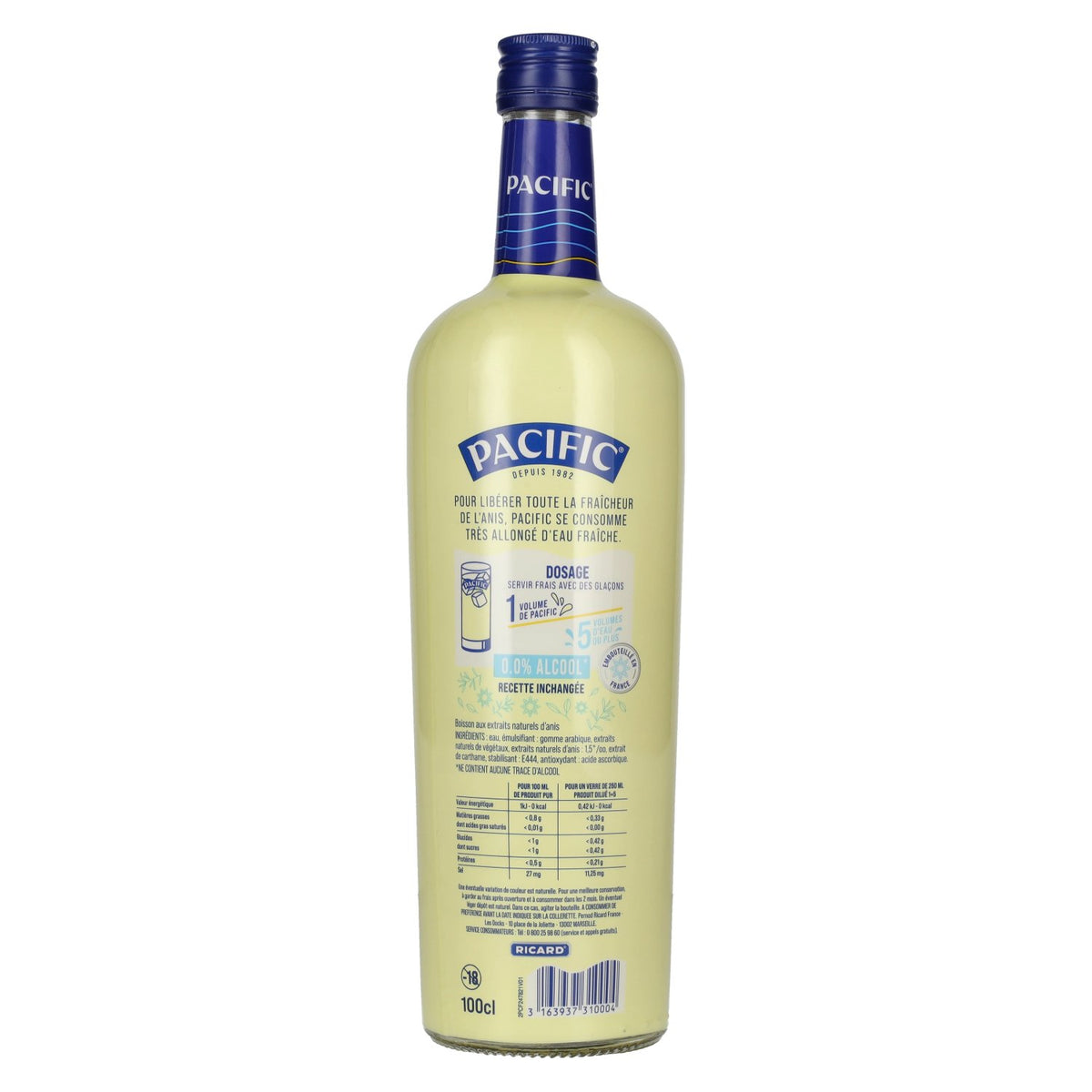 Ricard Pacific Fraîcheur Anis sans alcool 0,0 1 l