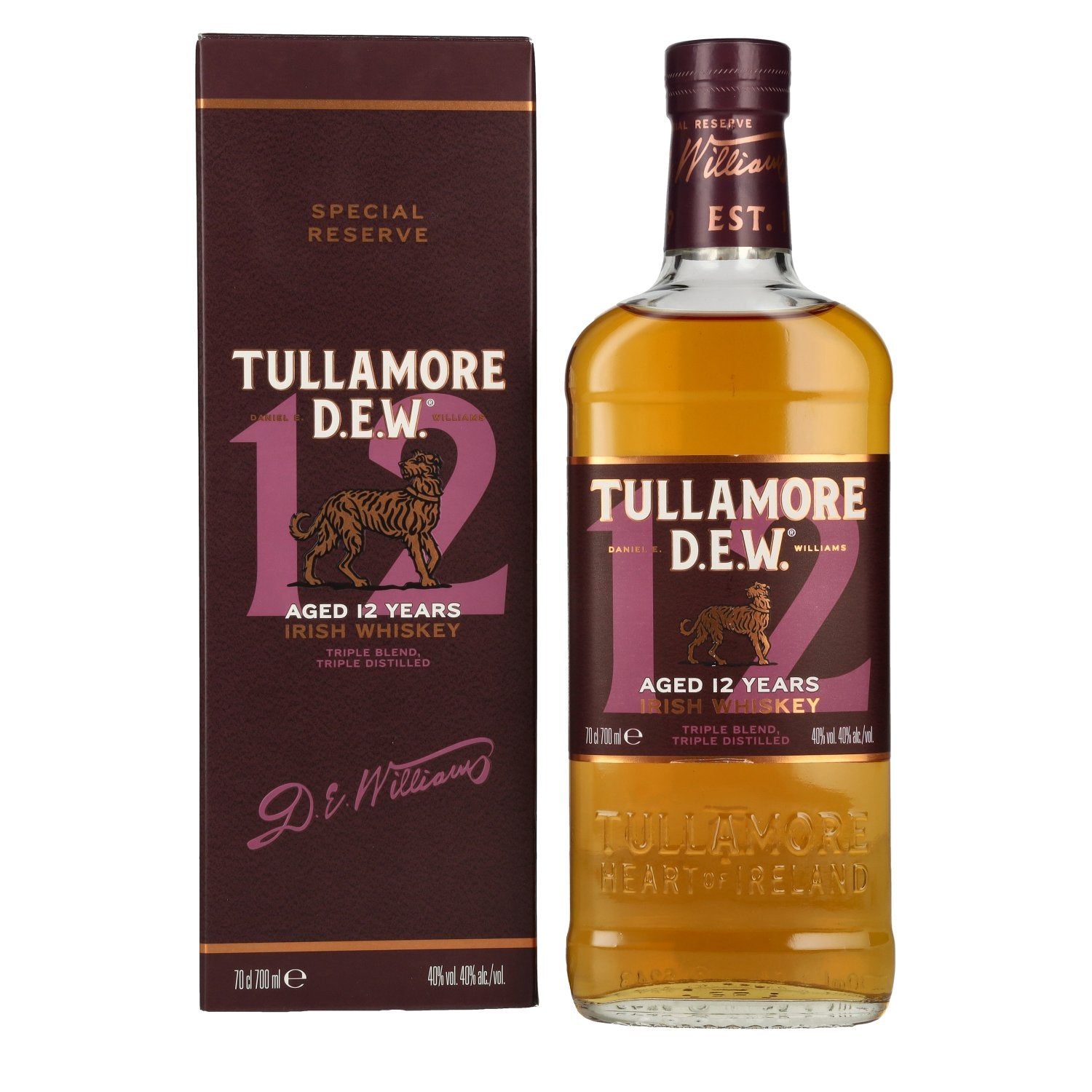 Tullamore D.E.W. 12 Years Old Irish Whiskey Special Reserve 40% Vol. 0,7l in geschenkverpakking