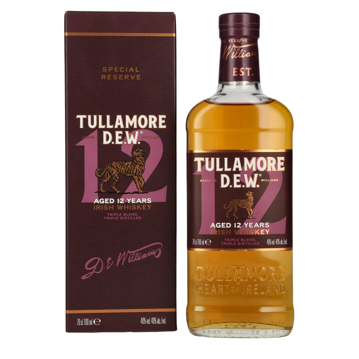 Tullamore D.E.W. 12 Years Old Irish Whiskey Special Reserve 40% Vol. 0,7l in geschenkverpakking