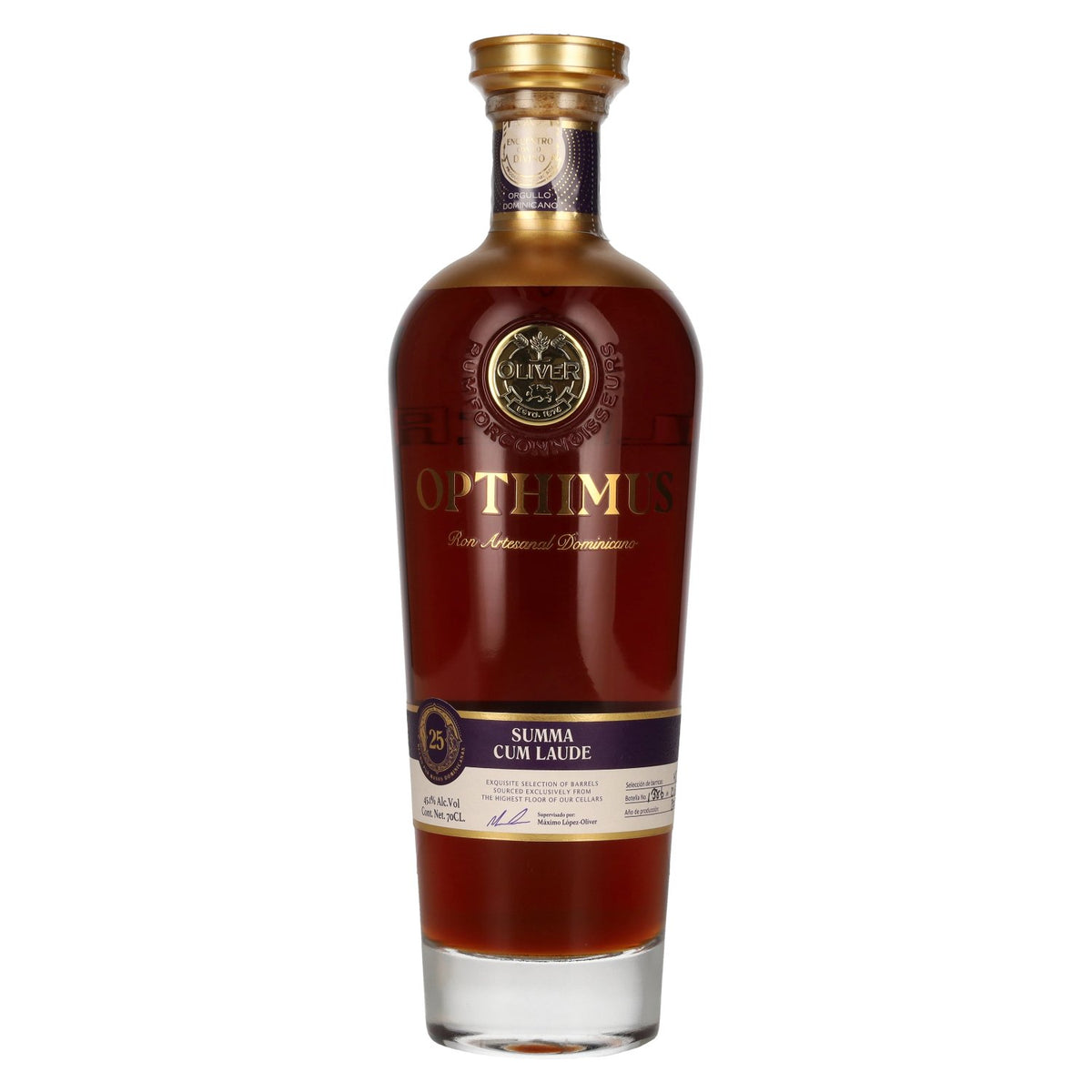Opthimus Ron 25 Summa Cum Laude Roner Artesanal Dominicano 45,1% Vol. 0,7l