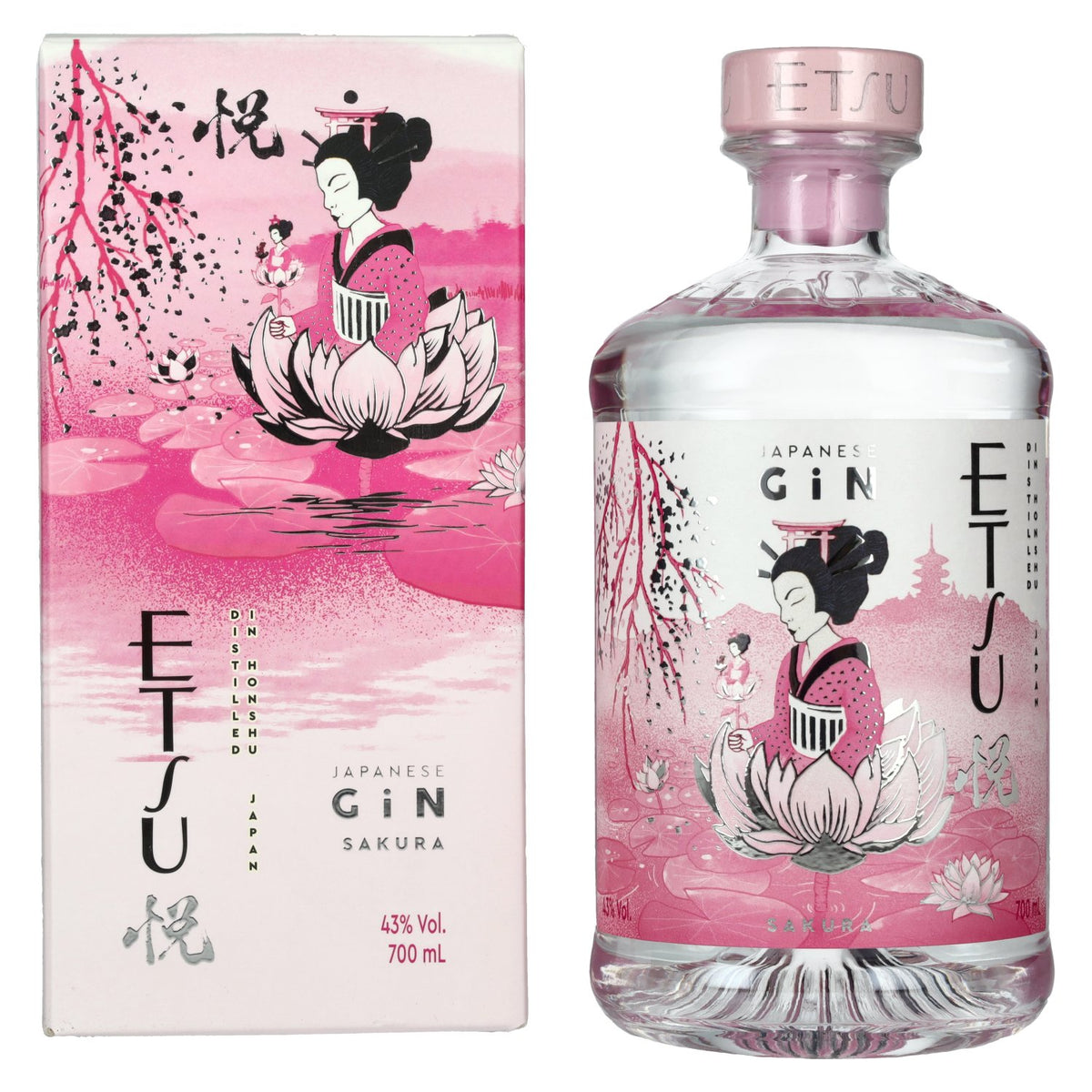 Etsu Japanese SAKURA Gin 43% Vol. 0,7l in Geschenkbox