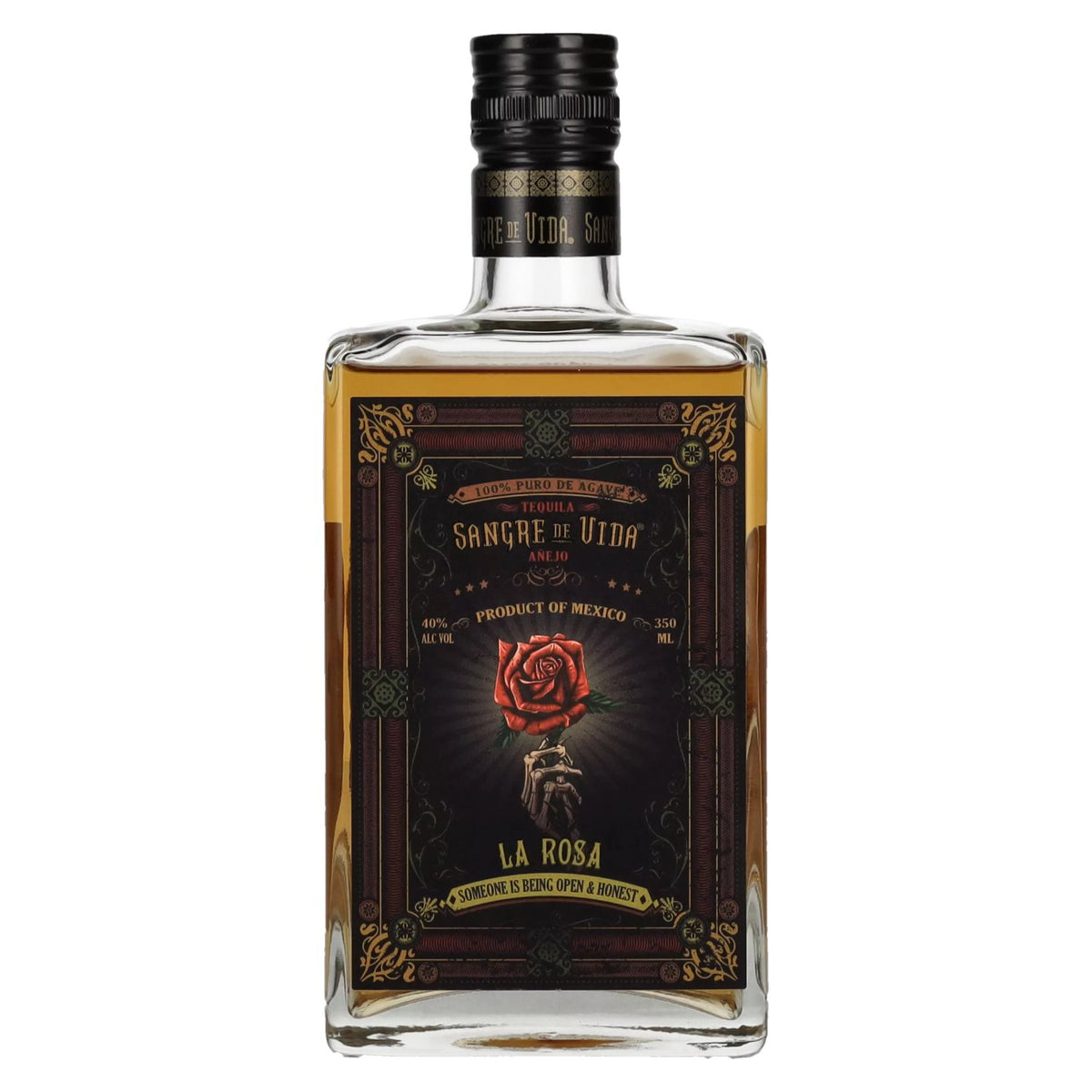 Sangre de Vida Loteria LA ROSA Añejo Tequila 100% Agave 40% ABV 0.35 l