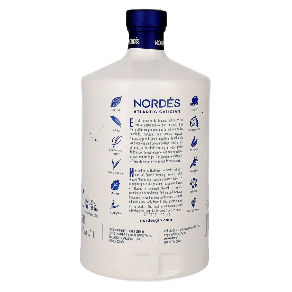 Nordes Atlantic Galician Gin 40% vol. 1 l