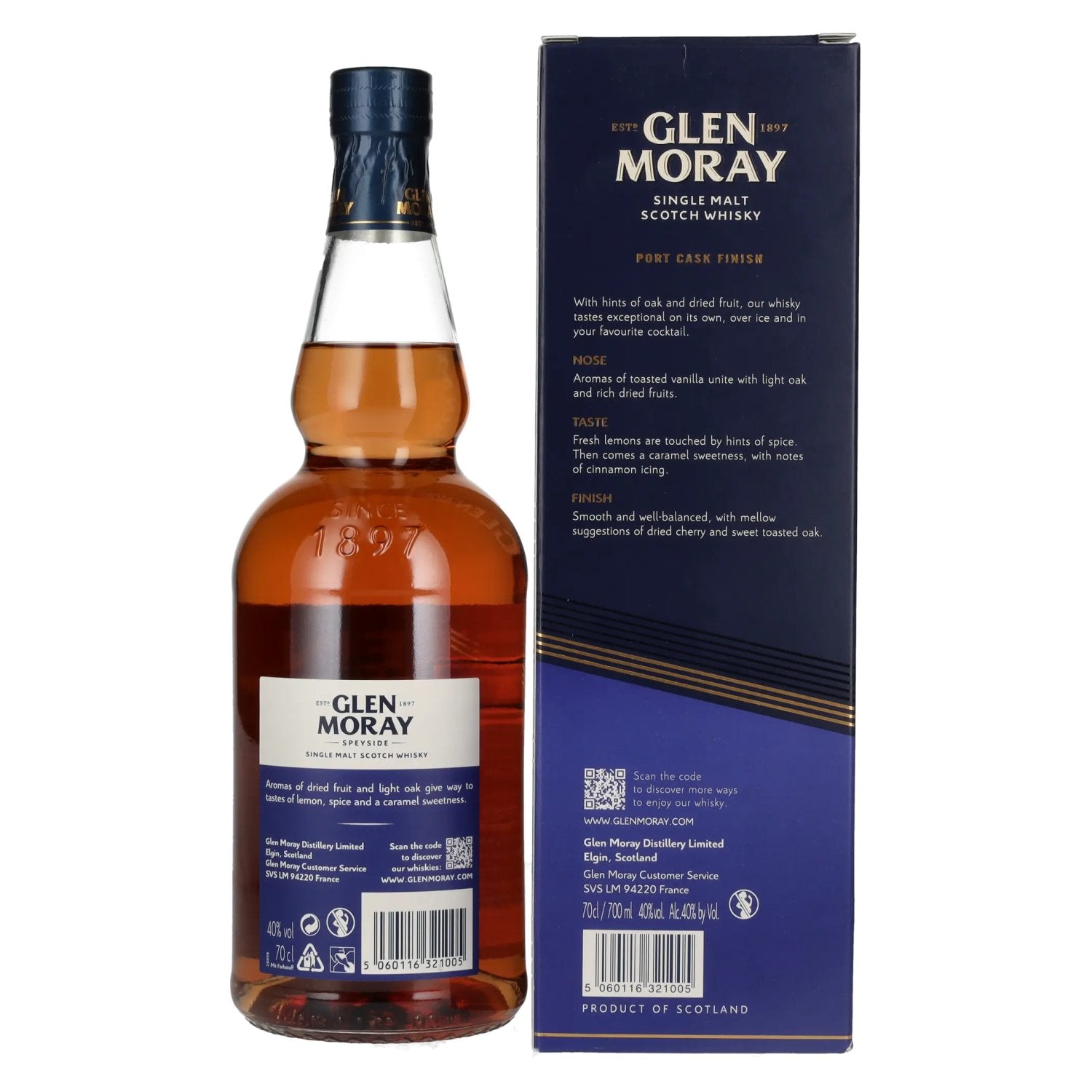 Glen Elgin Classic Port Cask Finish Small Batch Release 40% Vol. 0,7l in geschenkverpakking