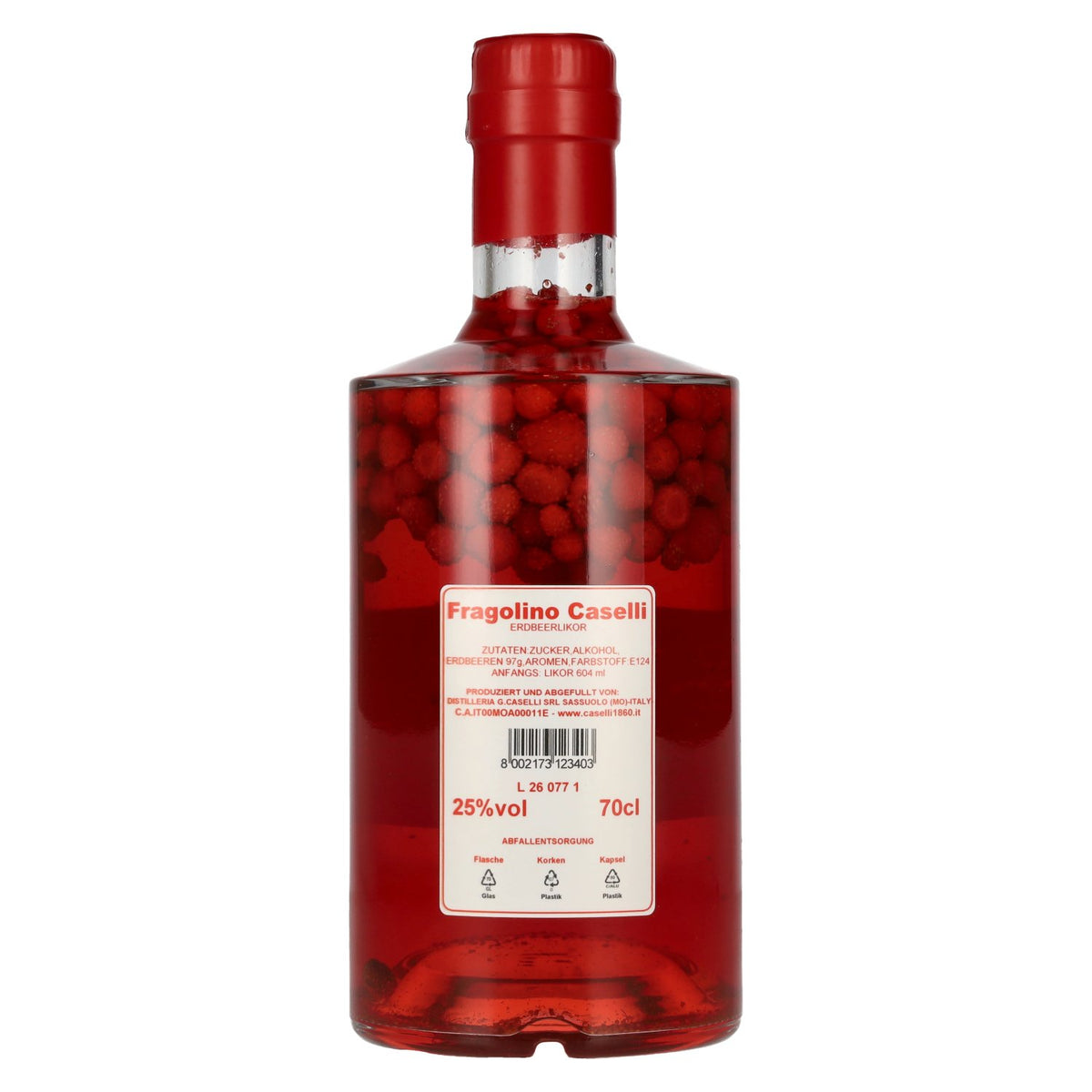 Caselli Fragolino Likeur met bosaardbeien 25% vol. 0,7 l