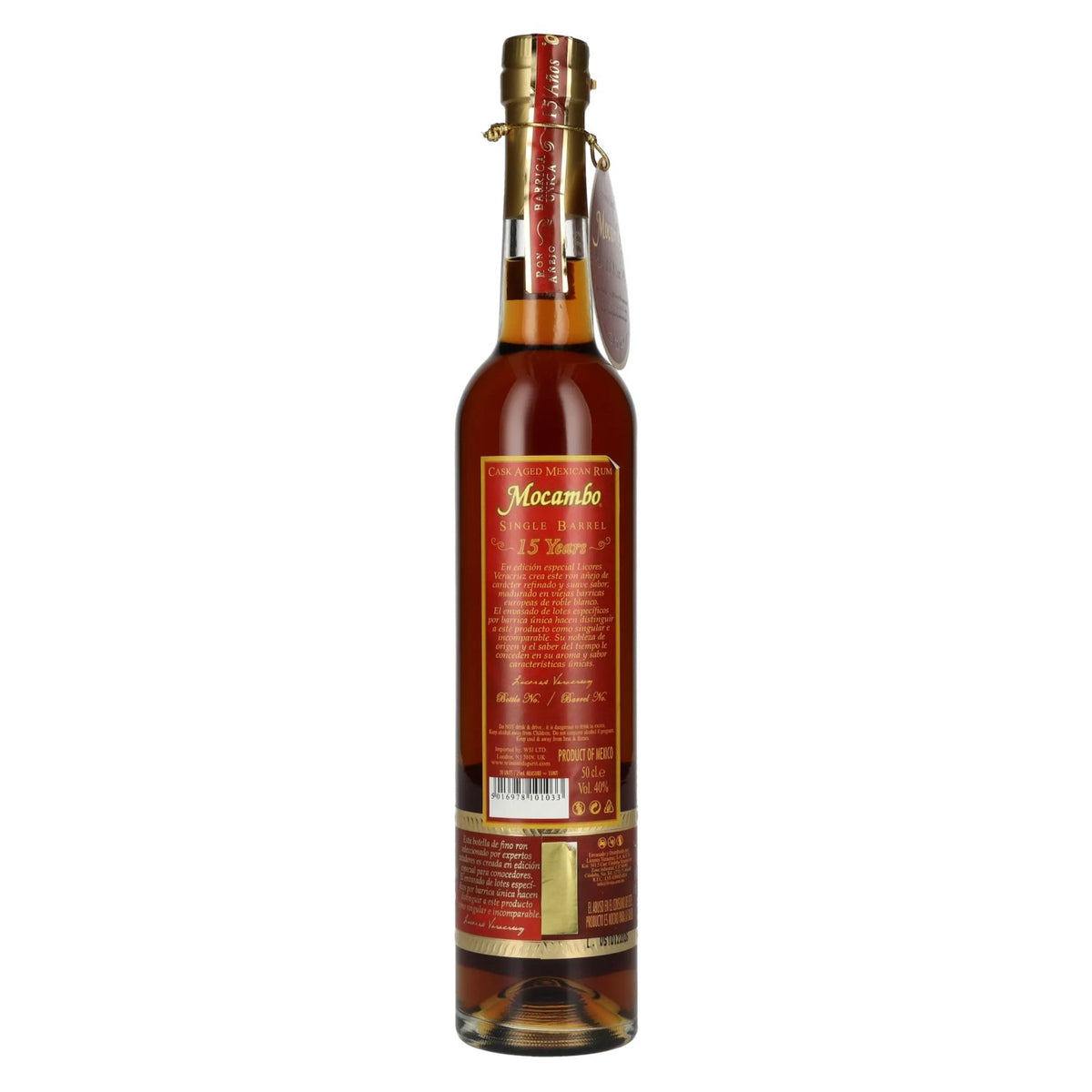 Mocambo Ron Añejo Barrica Única 15 Years 40% vol. 0.5 l