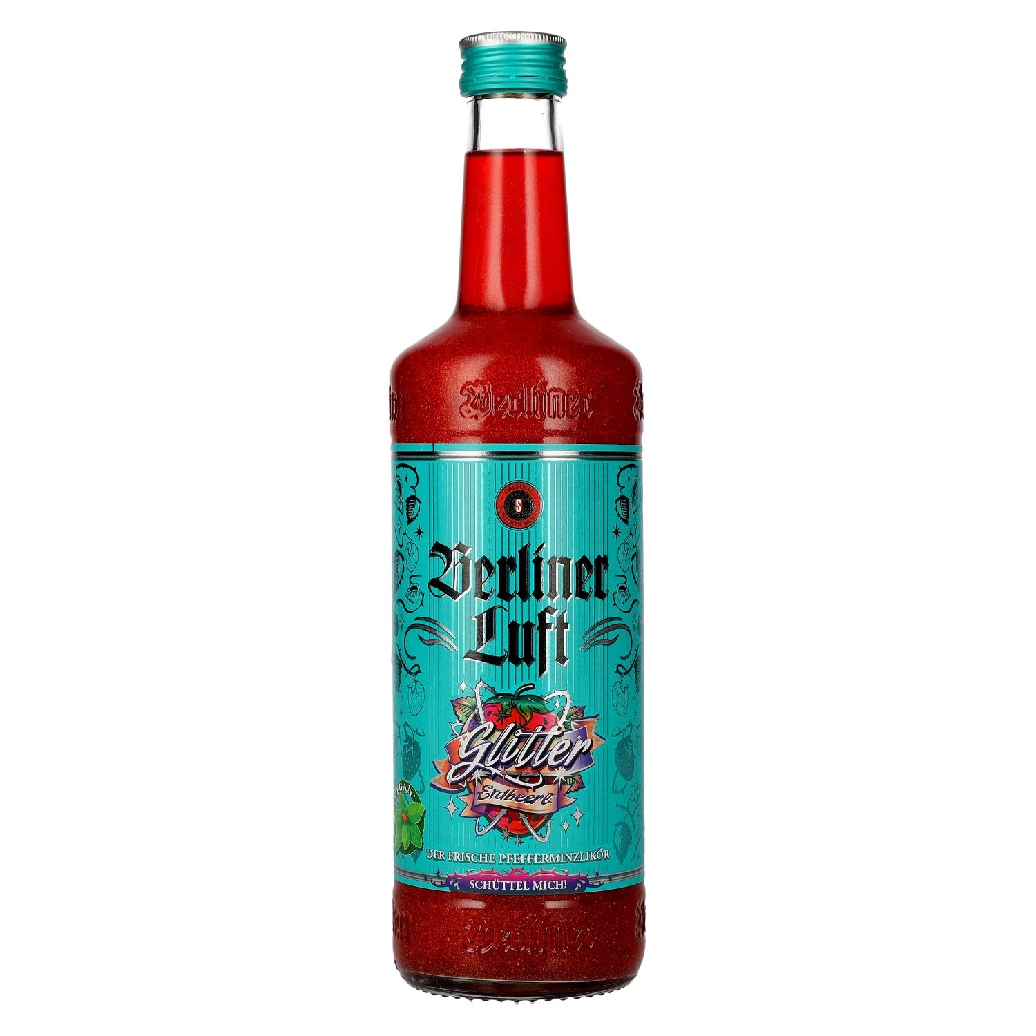 Berliner Luft GLITTER ERDBEERE The Fresh Peppermint Liqueur 18% Vol. 0,7l