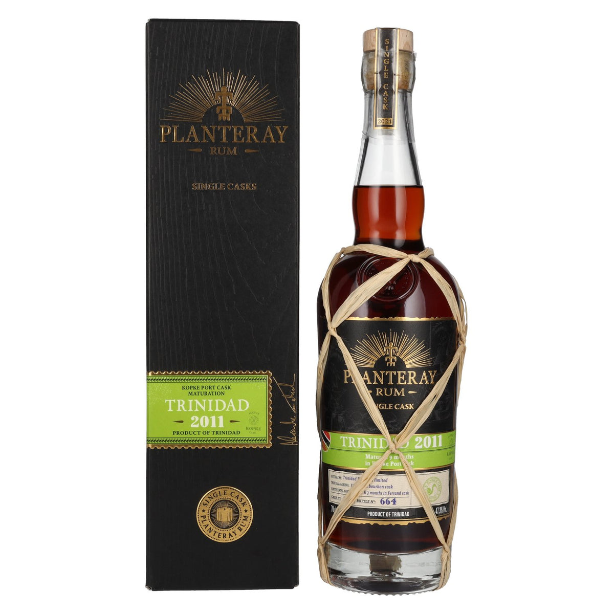 Planteray Rum Trinidad 2011 Kopke Port Cask Finish 47.3% vol. 0.7 l in a gift box