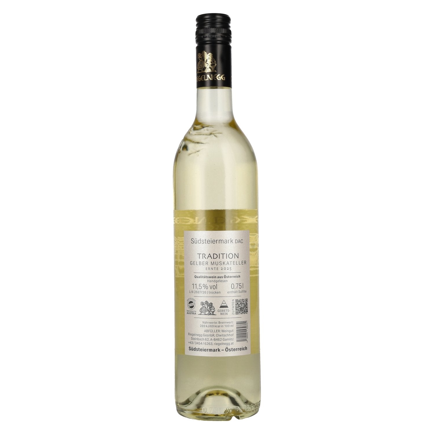 Riegelnegg Gelber Muskateller Tradition Südsteiermark DAC 2025 11,5% Vol. 0,75l