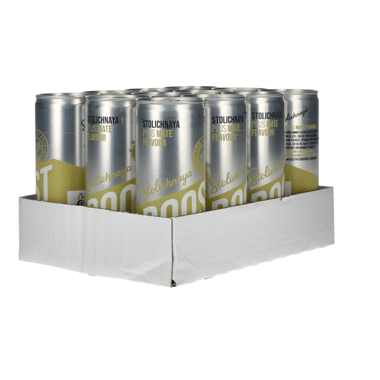 Stolichnaya Boost Plus MATE Flavour 5% Vol. 12x0,25l Dosen Pfand