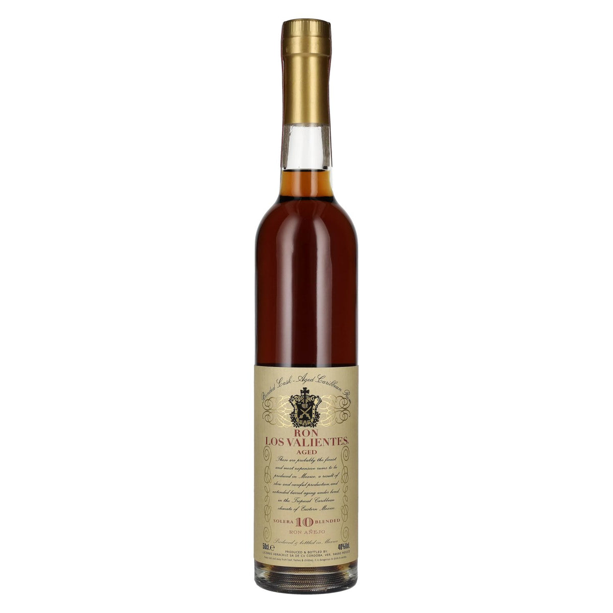 Ron Los Valientes Ron Añejo Solera 10 Blended Cask 40% vol. 0,5 l