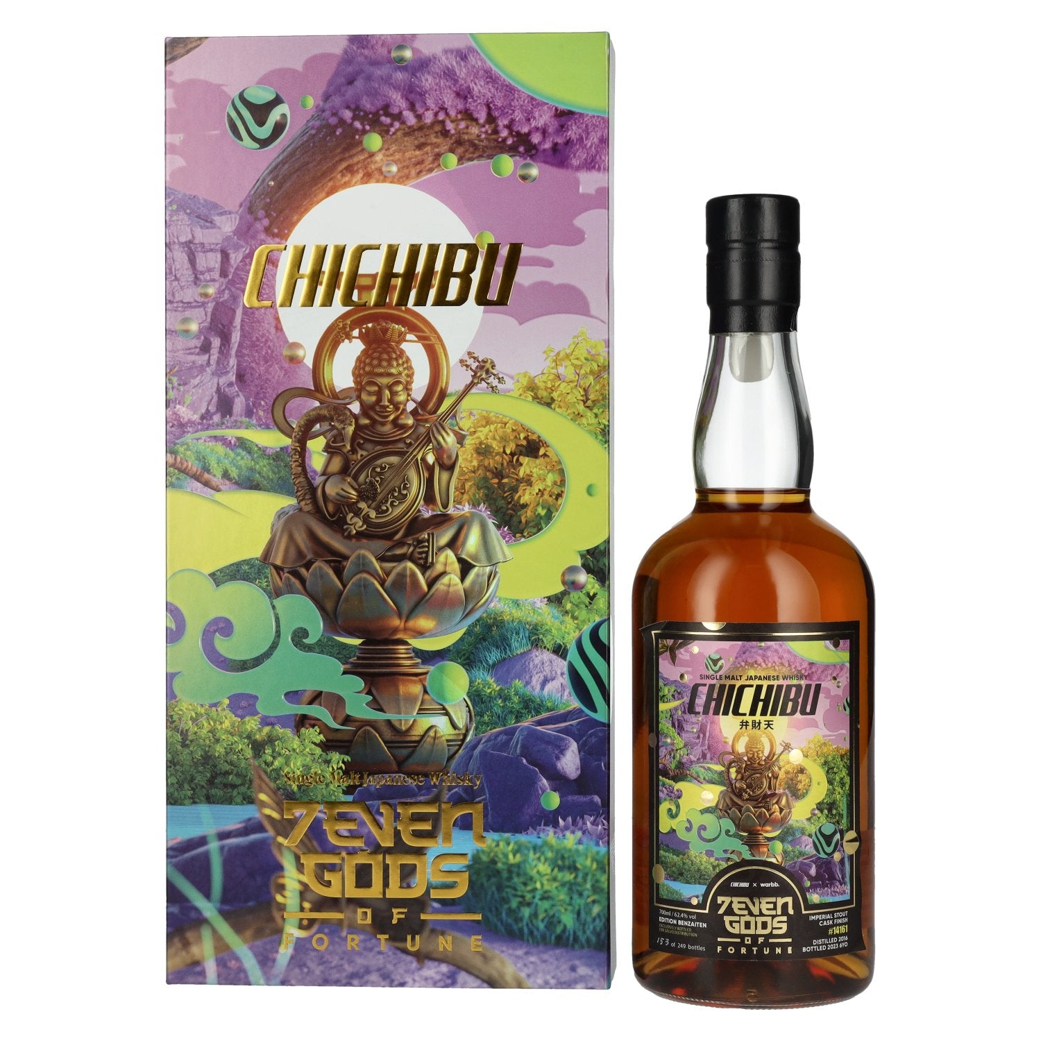 Chichibu 7EVEN Gods of Fortune Benzaiten Single Malt Japanese Whisky 2016 62,4% Vol. 0,7l in Geschenkbox
