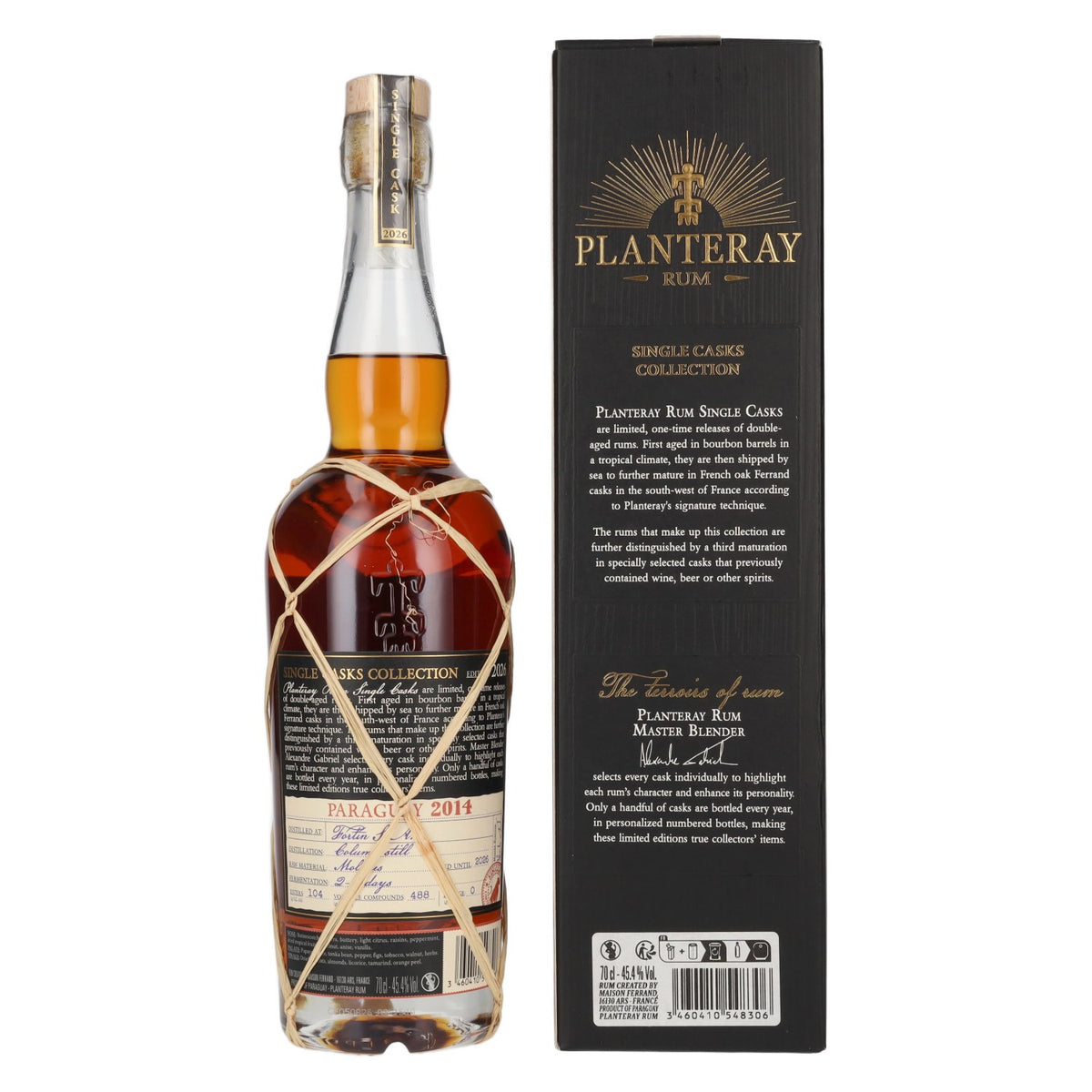 Rhum Planteray PARAGUAY Single Cask Marsala Barrel 2014 45,4 % vol. 0,7 l dans un coffret cadeau