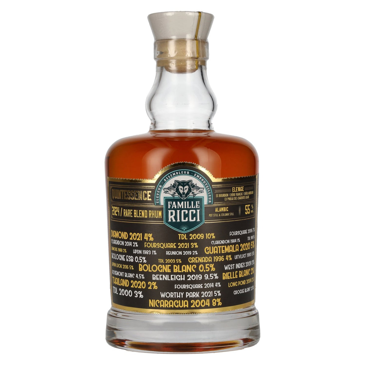 Famille Ricci Quintessence Zeldzame Mix Rhum 2024 55% Vol. 0,7l