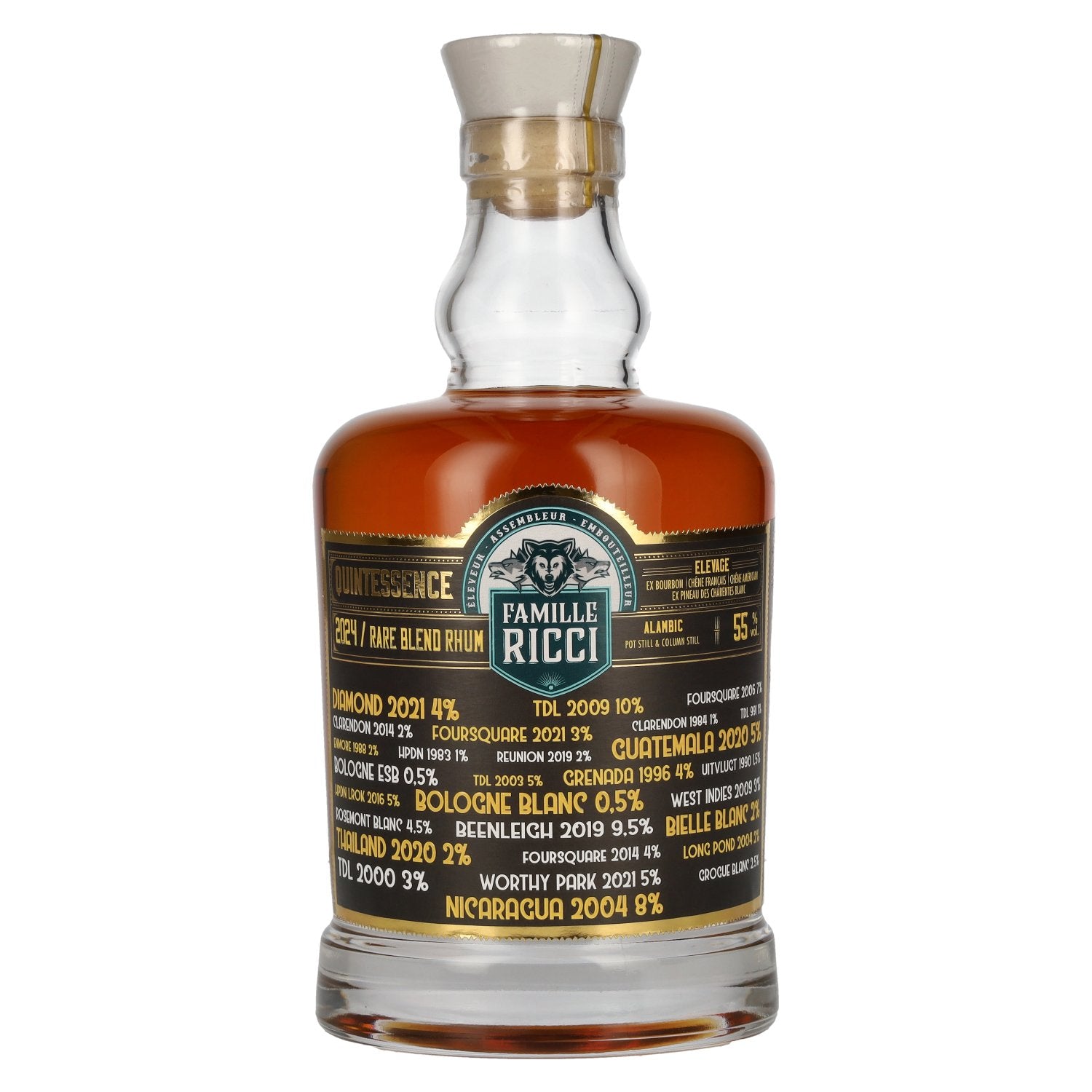 Famille Ricci Quintessence Zeldzame Mix Rhum 2024 55% Vol. 0,7l