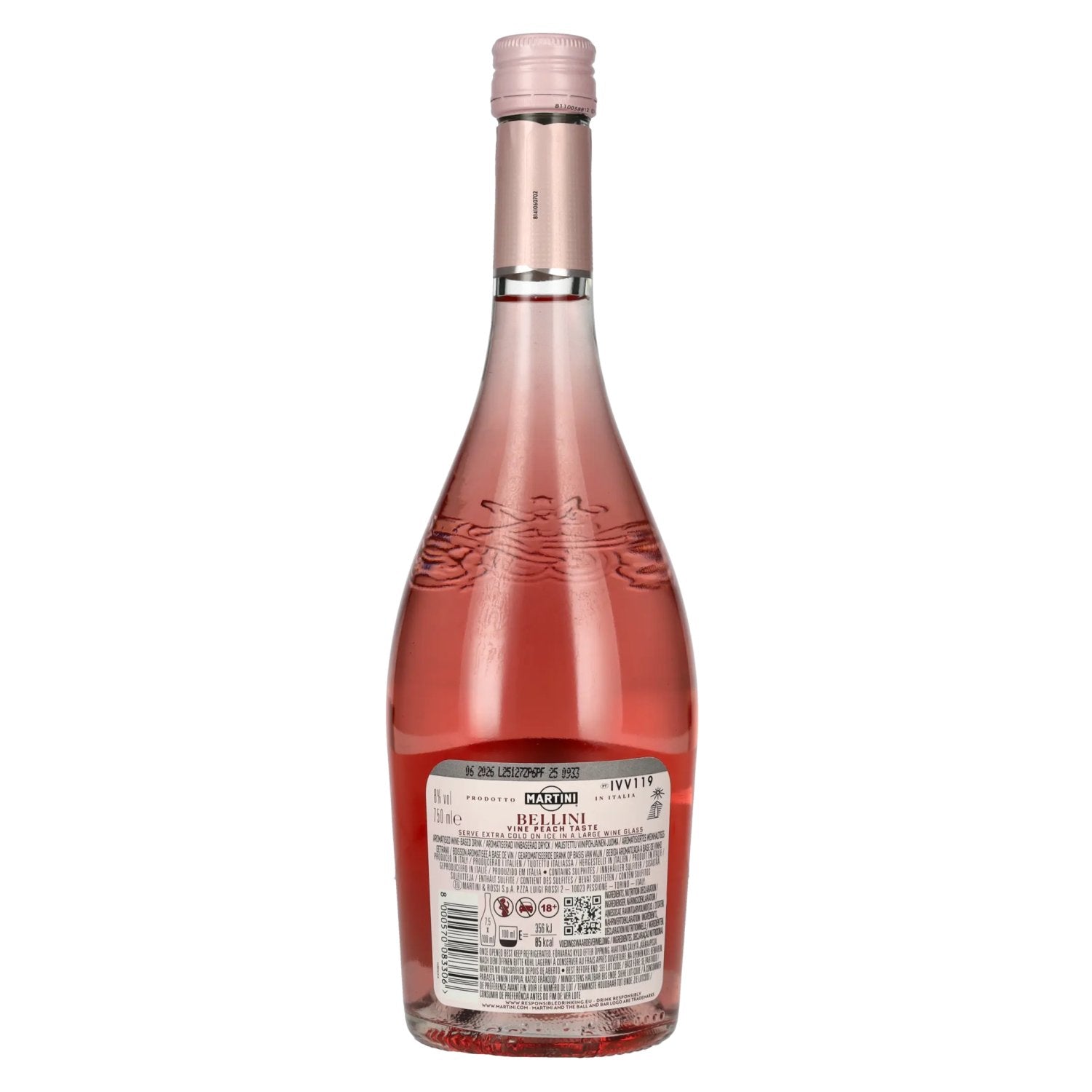 Martini Bellini Wijngaard Perzik Smaak 8% Vol. 0,75l