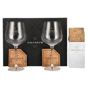 Adamus Dry Gin Organic Limited Edition 2020 44,4% Vol. 0,7l in Geschenkbox mit 2 Gläsern & Kork Untersetzer