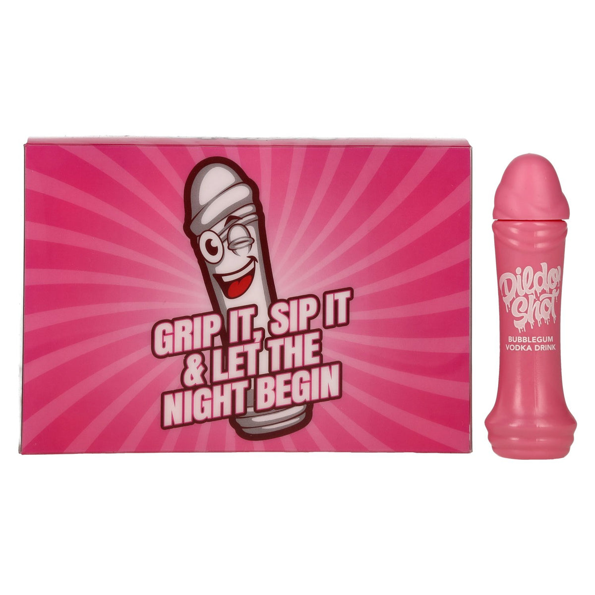Dildo Shot Bubblegum à base de vodka, 10 % vol., 10 x 0,02 l, bouteille en PET
