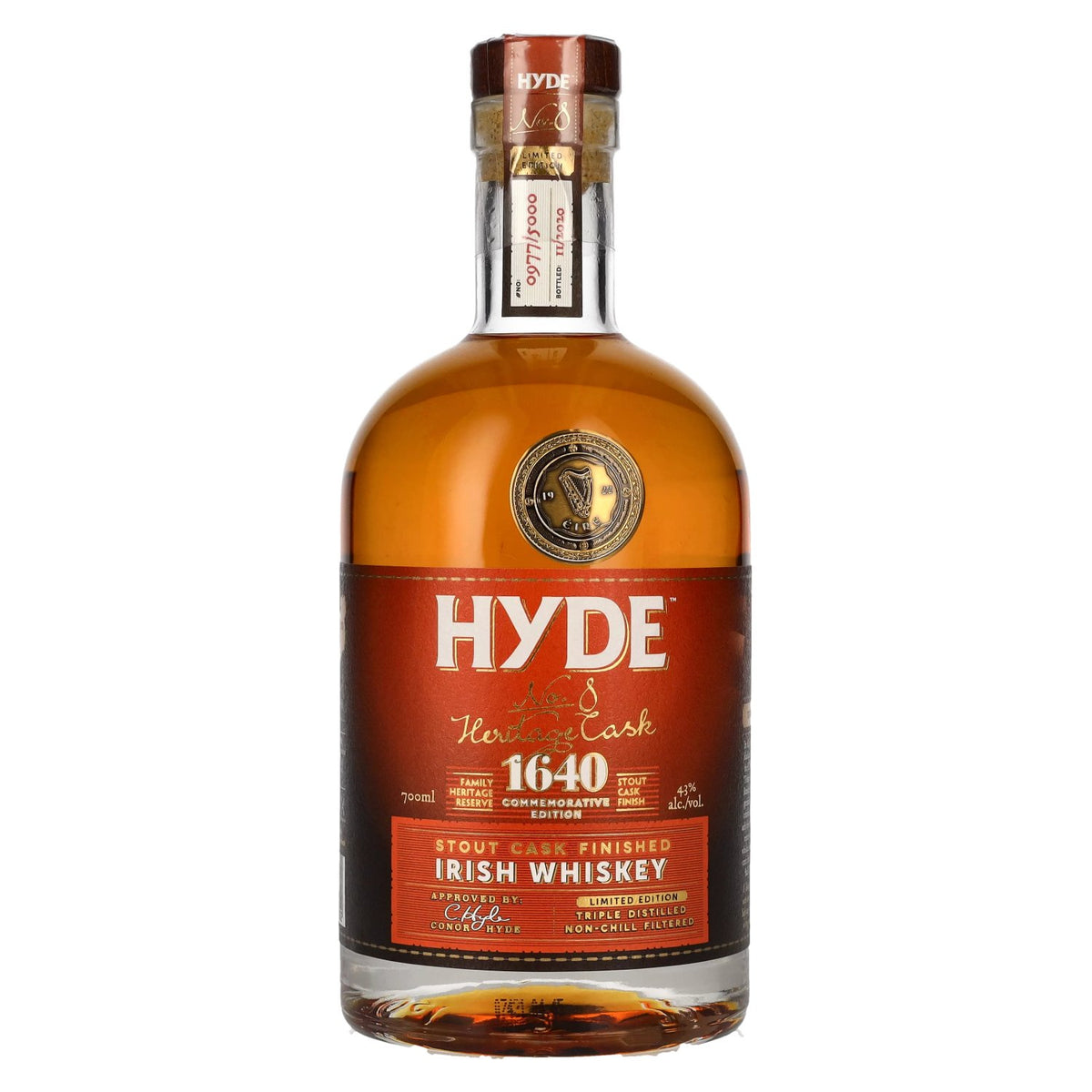Hyde No.8 HERITAGE CASK 1640 Irish Whiskey Stout Cask Finish 43 % vol. 0,7 l