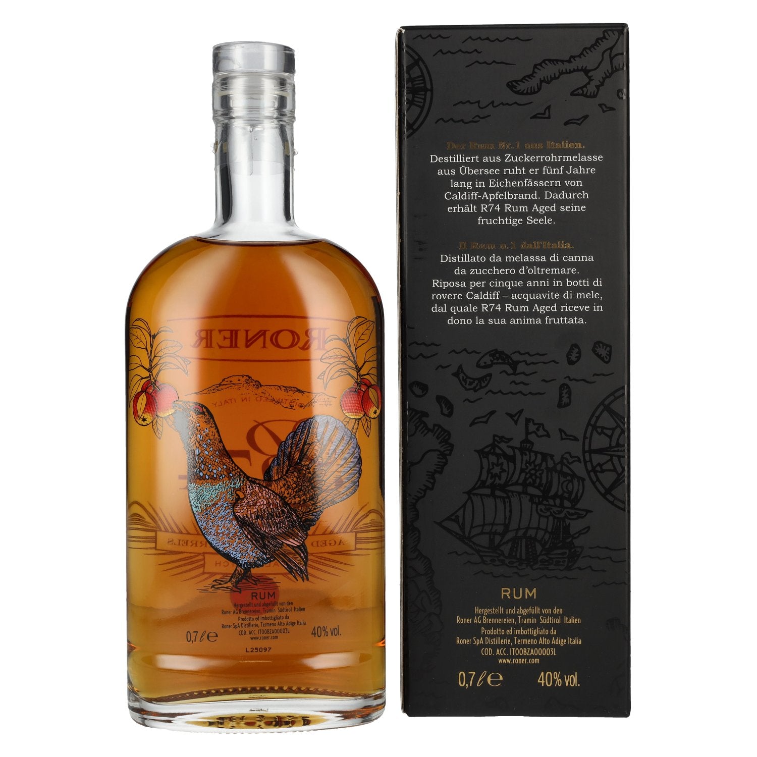 R74 Small Batch Rum 40% Vol. 0,7l in gift box