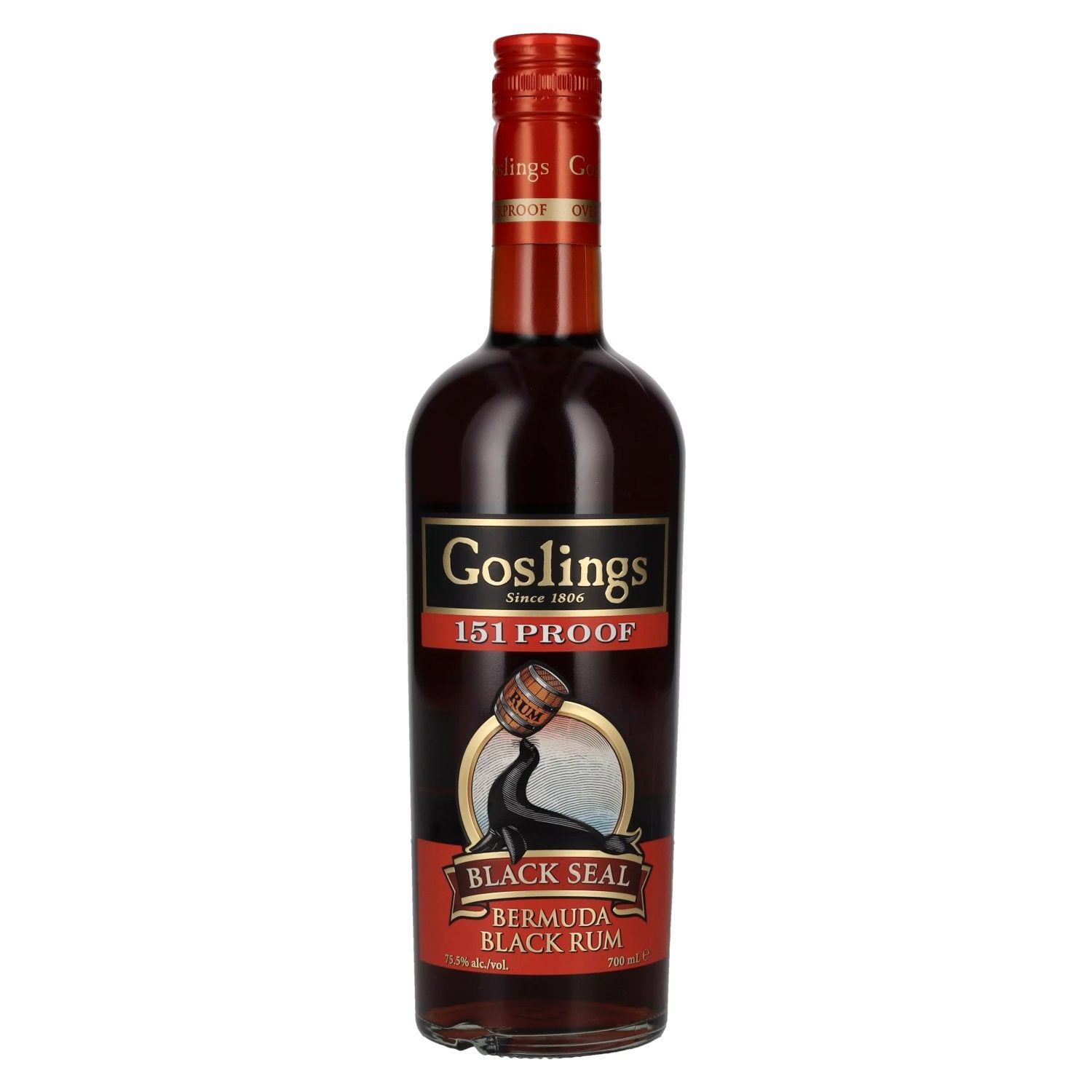 Goslings Black Seal 151 PROOF Bermuda Black Rum 75,5% vol. 0,7 l