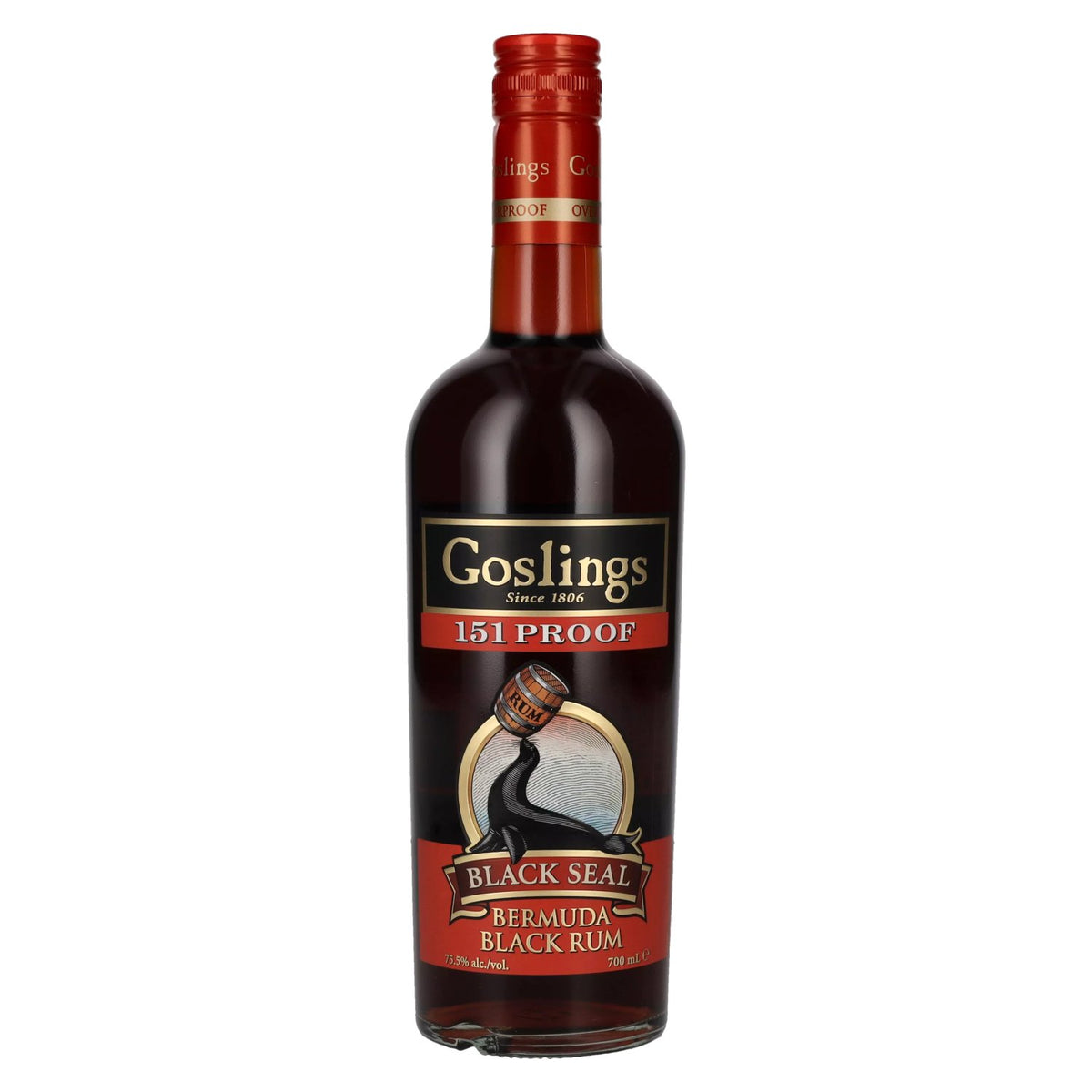 Gosling’s Black Seal 151 PROOF Bermuda Black Rum 75.5% vol. 0.7 l