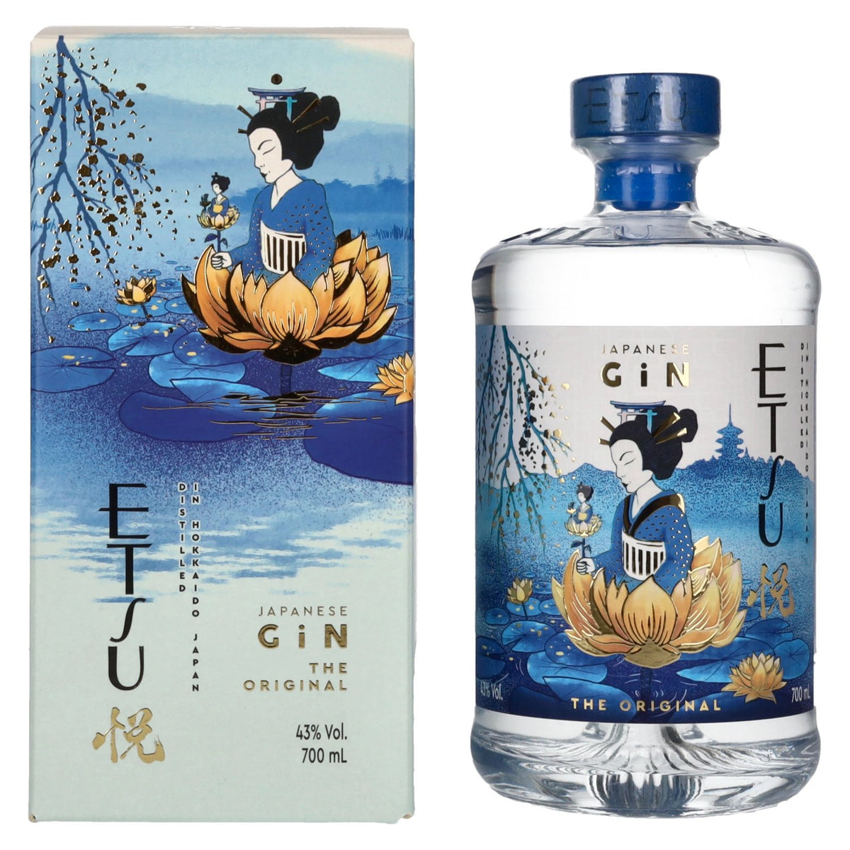 Etsu Japanese Handcrafted Gin The Original 43% vol. 0,7 l in geschenkverpakking