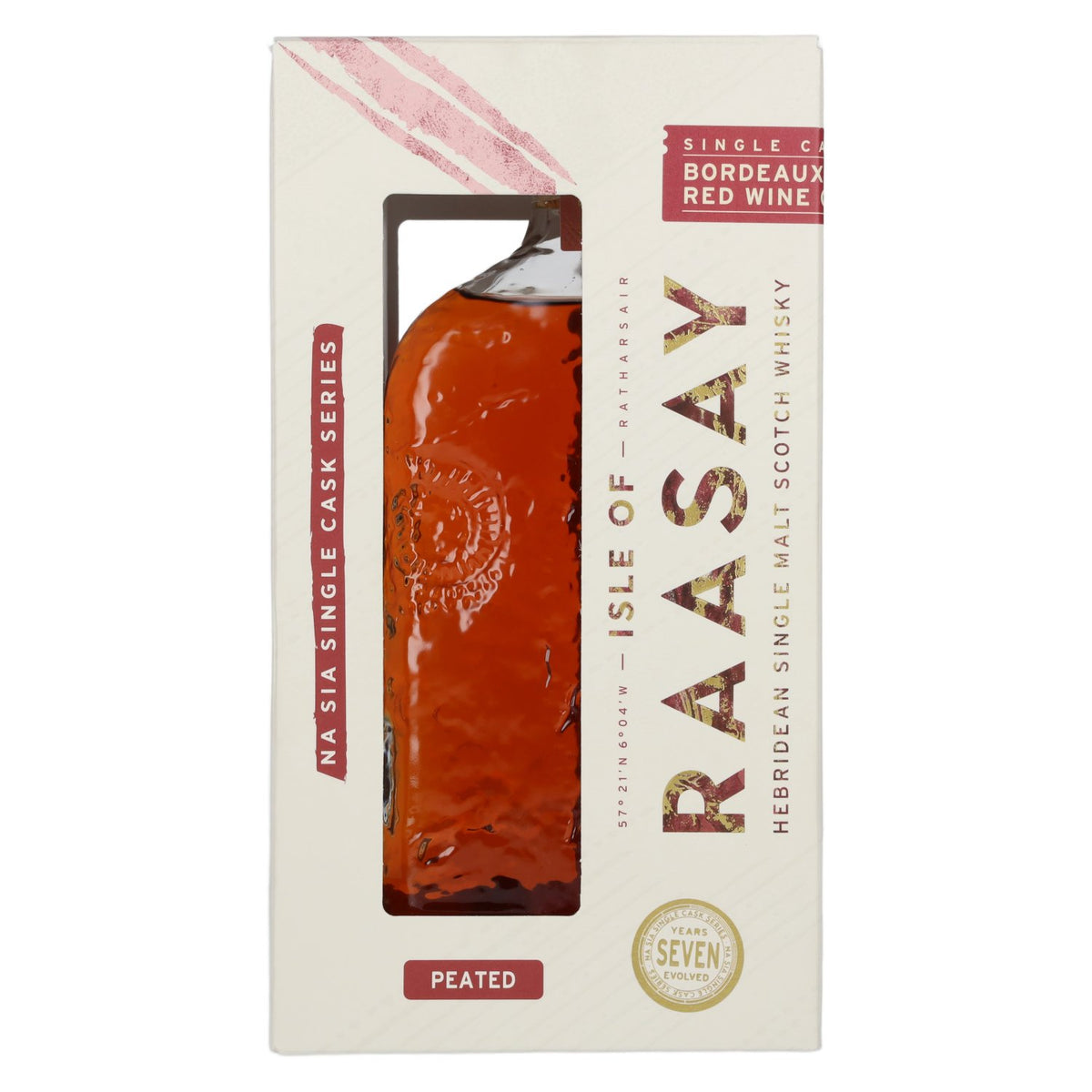 Isle of Raasay Na Sia Single Cask Series Bordeaux Rode Wijn Peated Single Malt 60% vol. 0,7 l in geschenkverpakking