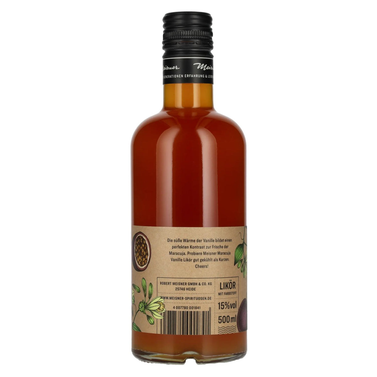 Liqueur Meisner à la passion et à la vanille, 15 % vol., 0,5 l