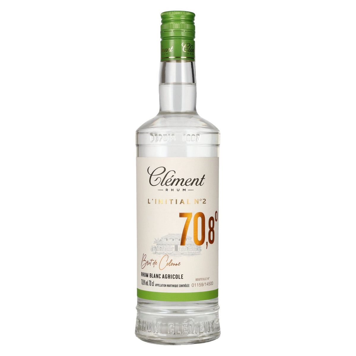 Clément Rhum L'Initial Agricole Blanc 70.8% vol. 0.7 l