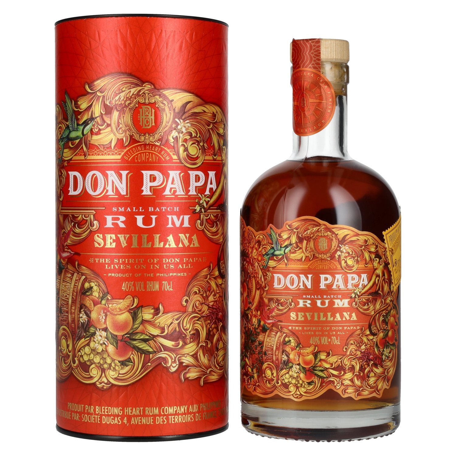 Don Papa Rum Sevillana 40% Vol. 0,7l in geschenkverpakking