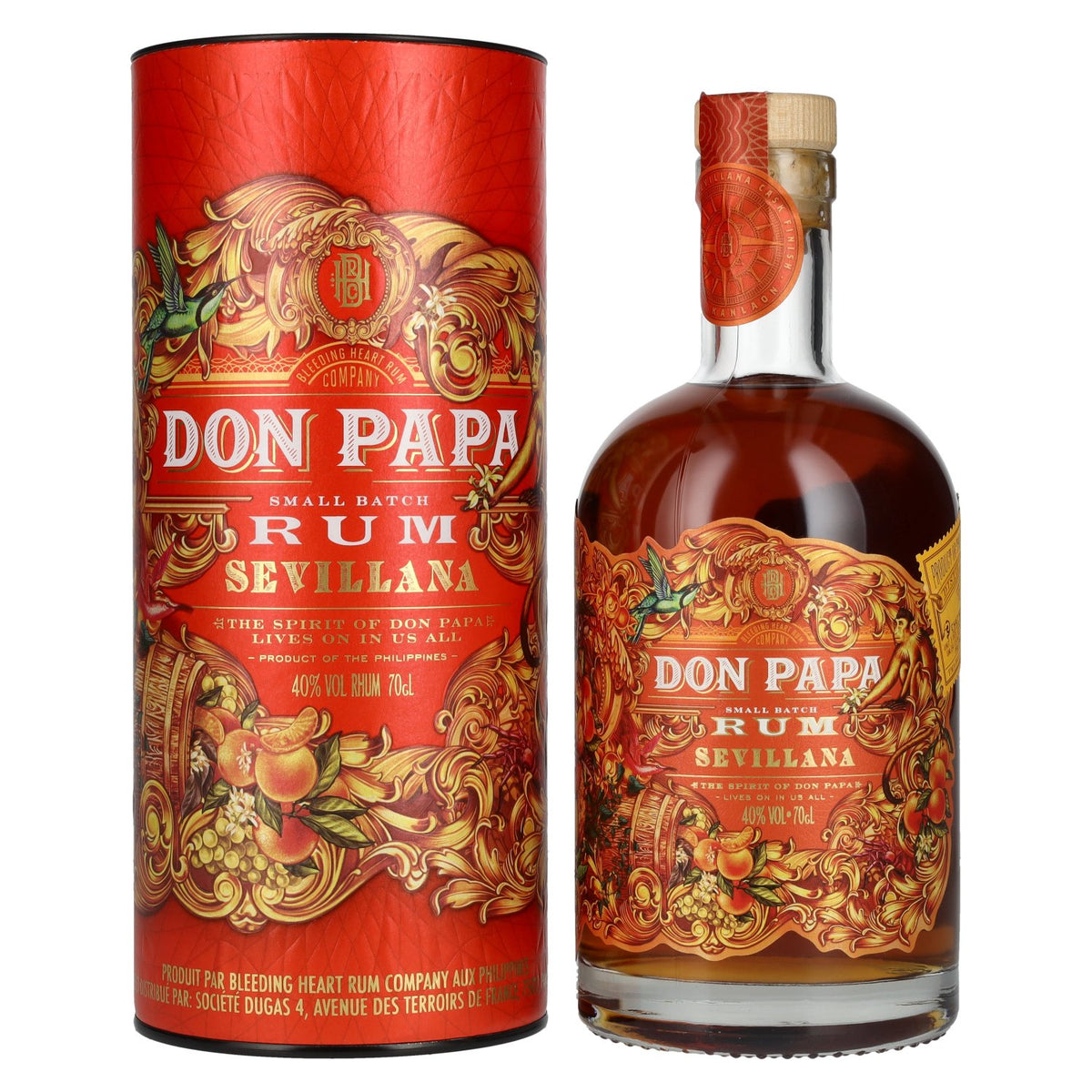 Rhum Don Papa Sevillana 40 % vol., 0,7 l, dans un coffret cadeau
