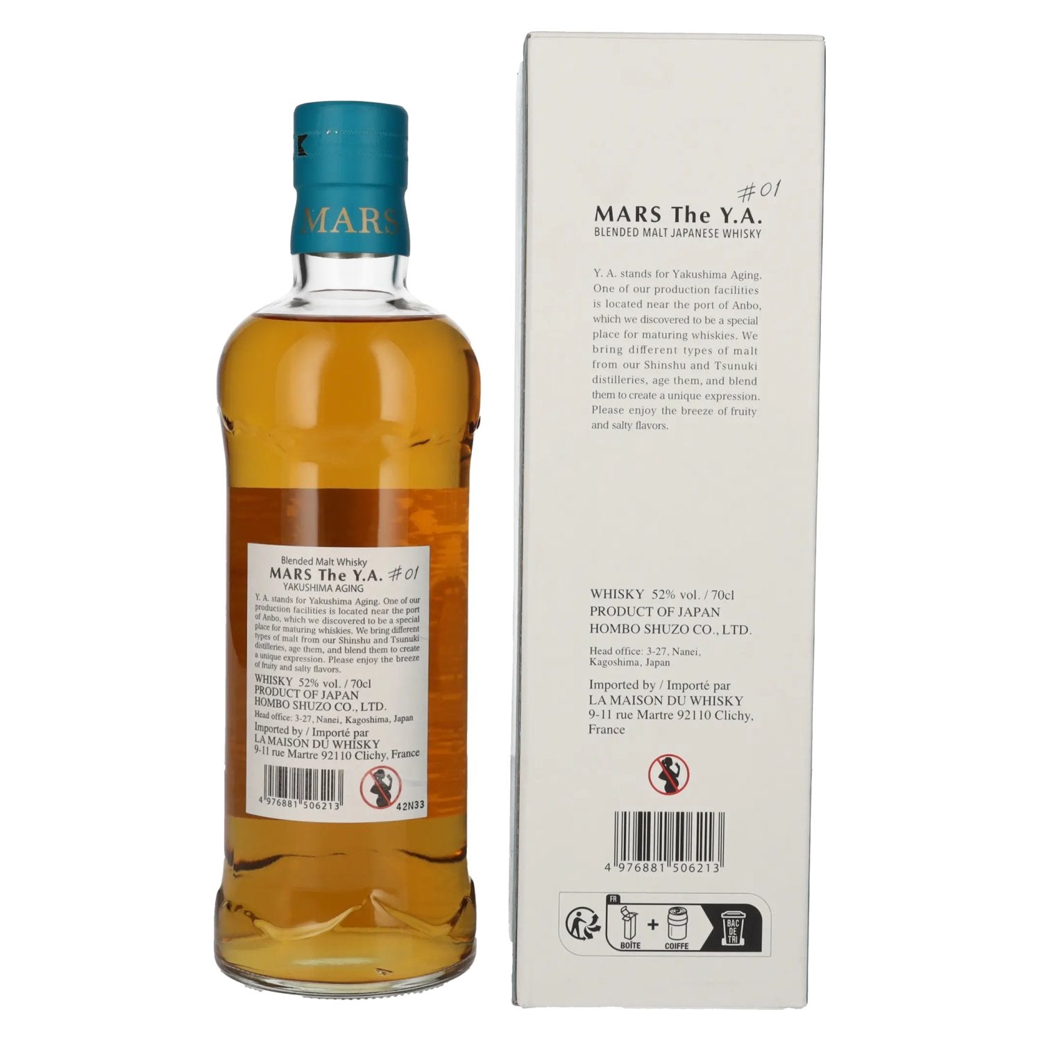 Mars The Y.A. Blended Malt Japanese Whisky # 01 52% Vol. 0,7l in gift box