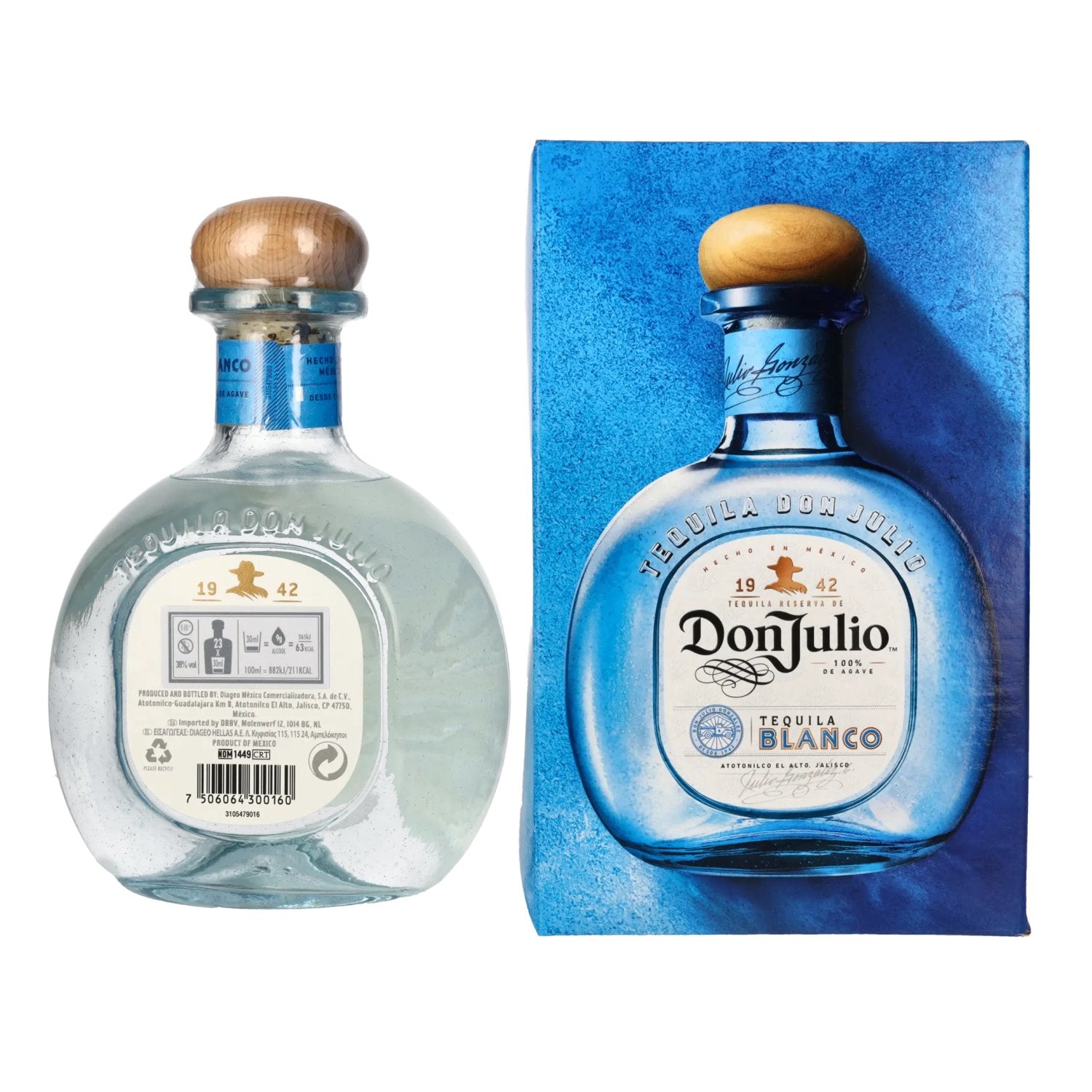 Don Julio Tequila Blanco 100% Agave 38% Vol. 0,7l en boîte cadeau