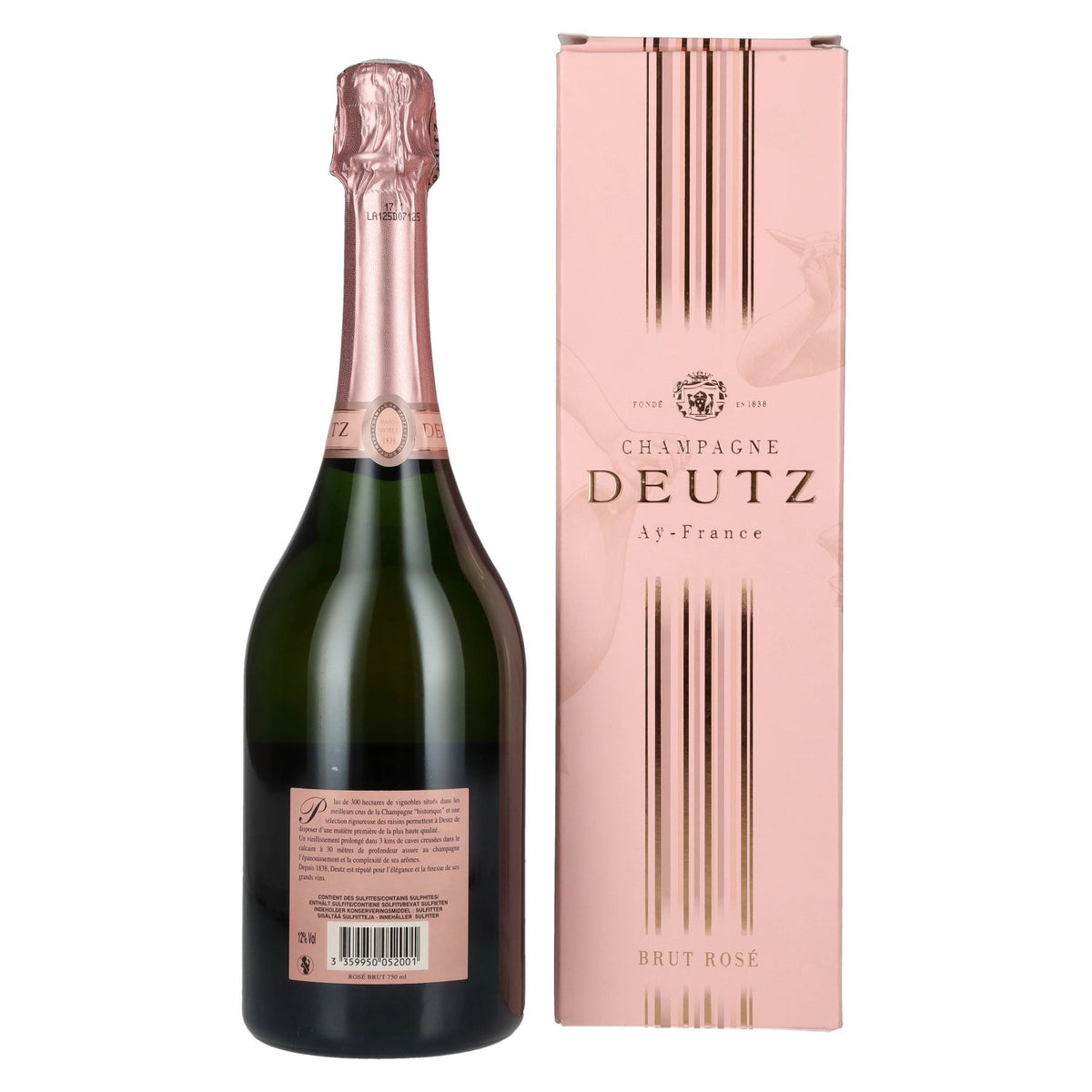 Champagne Deutz Rosé 12% vol. 0,75 l in geschenkverpakking
