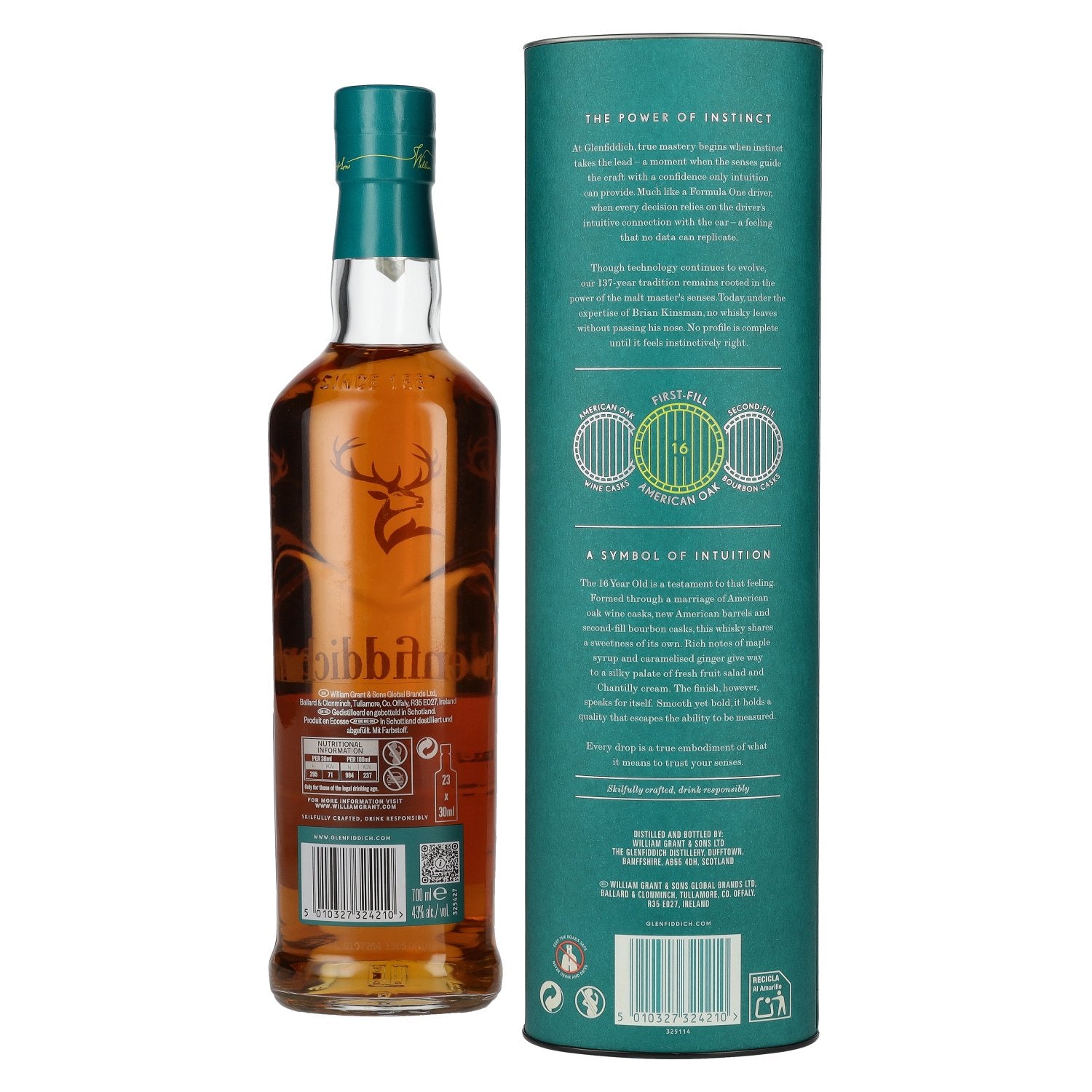 Glenfiddich 16 Years Old ASTON MARTIN FORMULA ONE TEAM Single Malt Scotch Whisky Edition 1 43% Vol. 0,7l in Geschenkbox