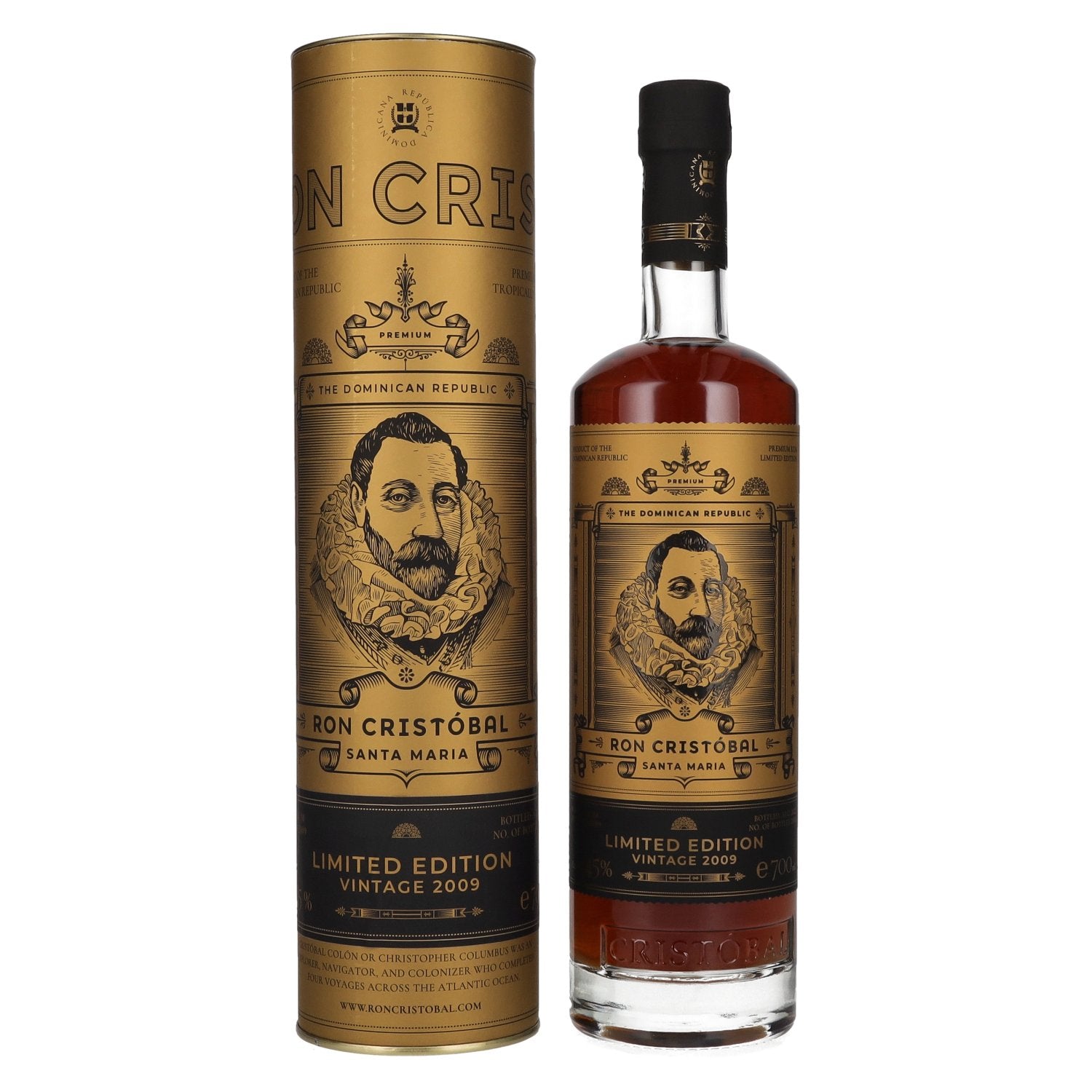 Ron Cristóbal Santa Maria Limited Edition Vintage 2009 45% Vol. 0,7l in geschenkverpakking
