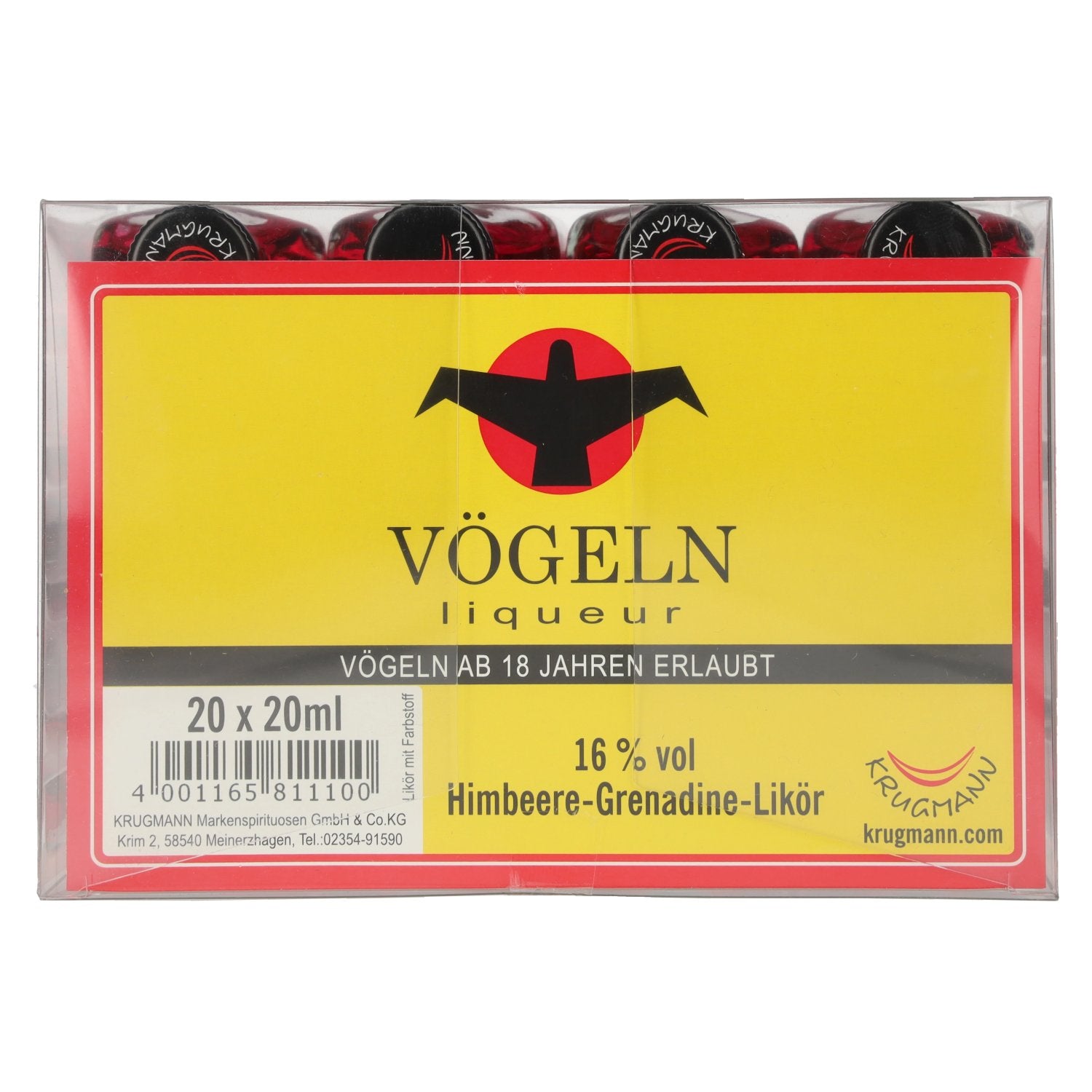 Vögeln Raspberry Grenadine Liqueur 16% Vol. 20x0,02l