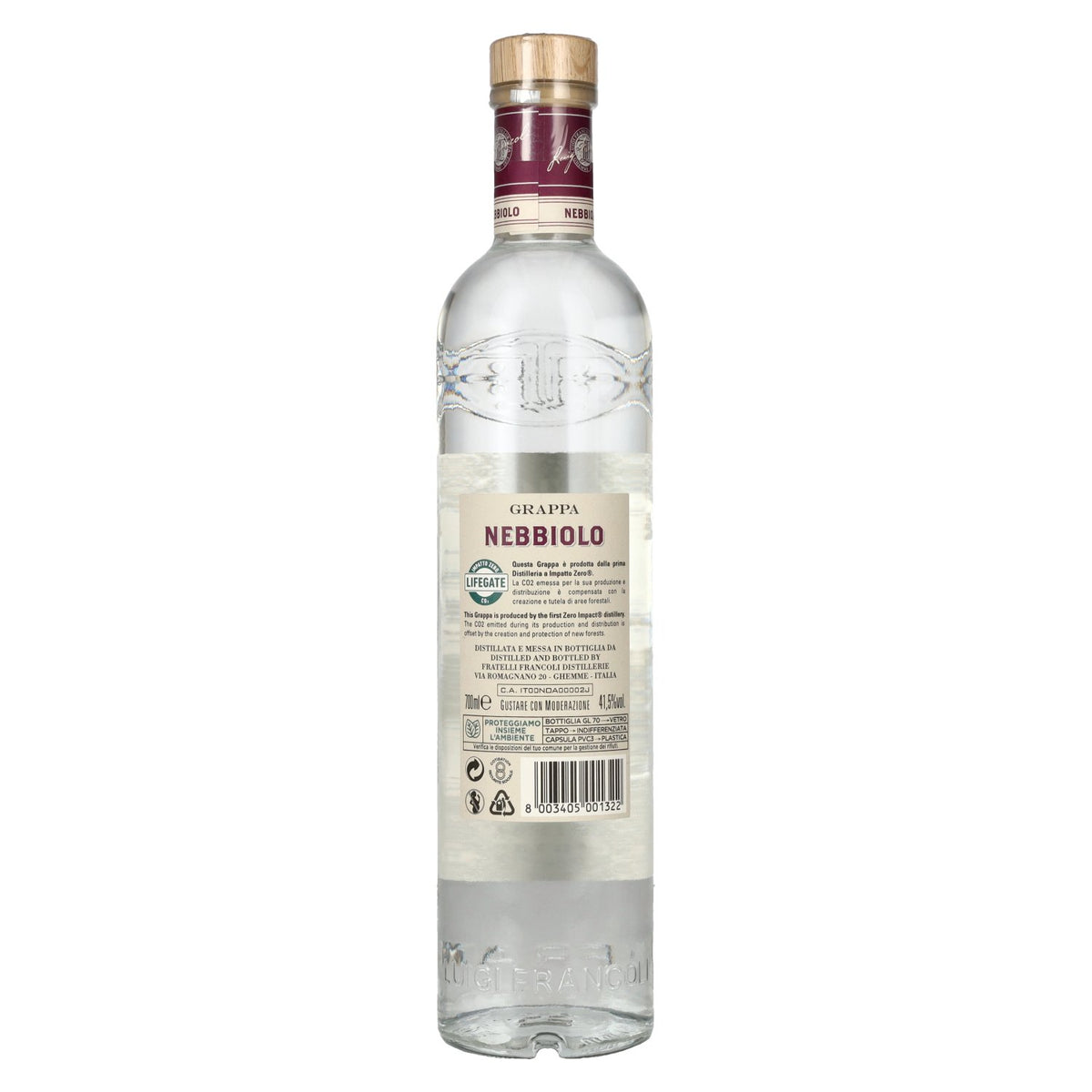 Luigi Francoli Grappa di Nebbiolo 41,5% vol. 0,7 l