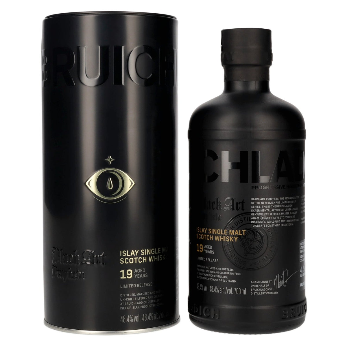 Bruichladdich 19 Years Old BLACK ART PROPHETA Islay Single Malt Limited Release 48.4% ABV 0.7l in a tin box