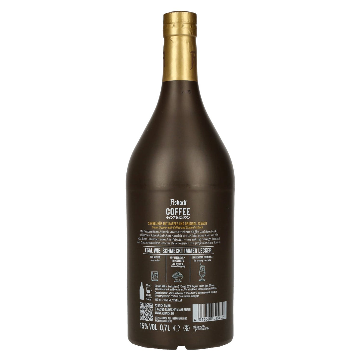 Asbach Coffee + Cream Likörchen 15% Vol. 0,7l