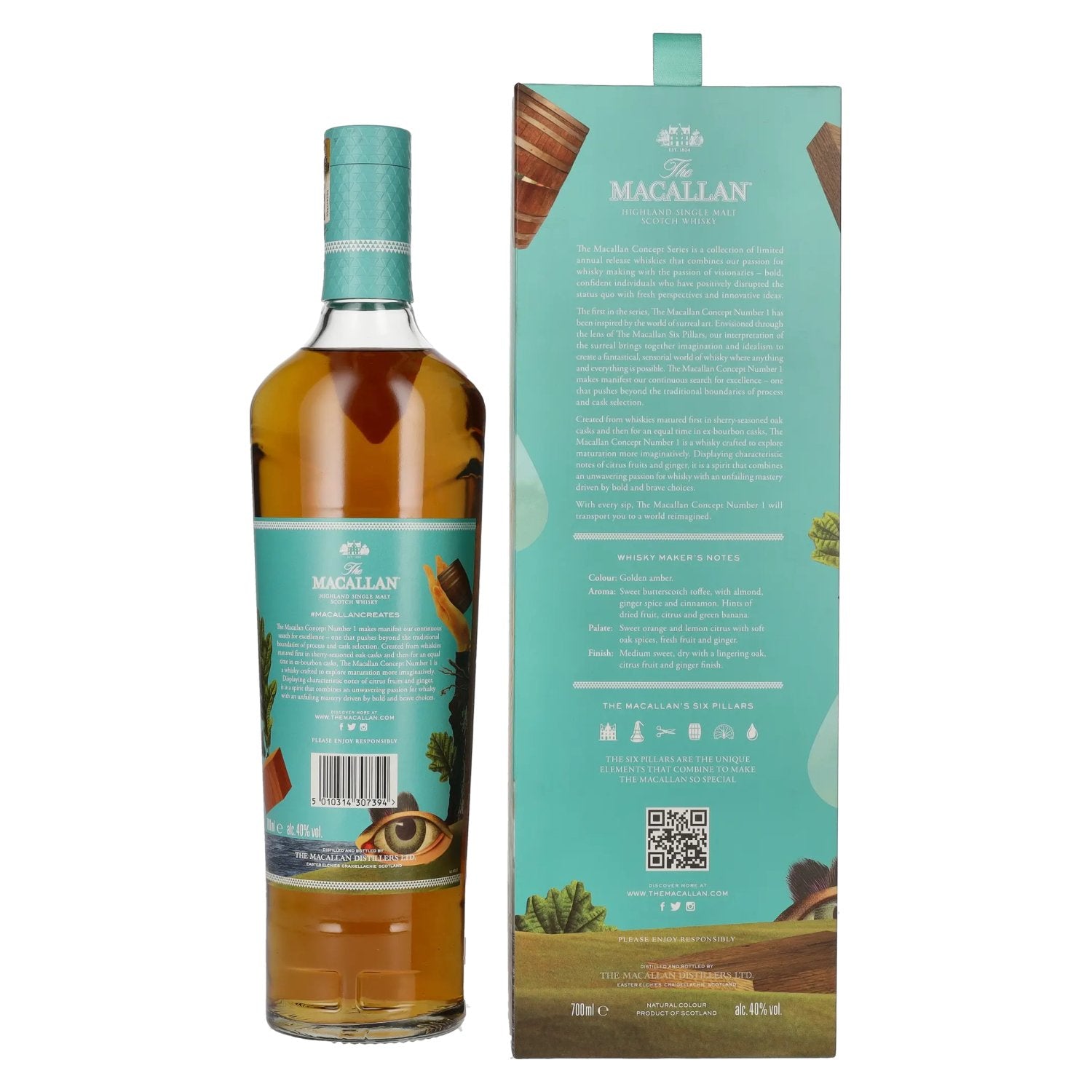 The Macallan CONCEPT N° 1 Limited Edition 2018 40% Vol. 0,7l in Geschenkbox