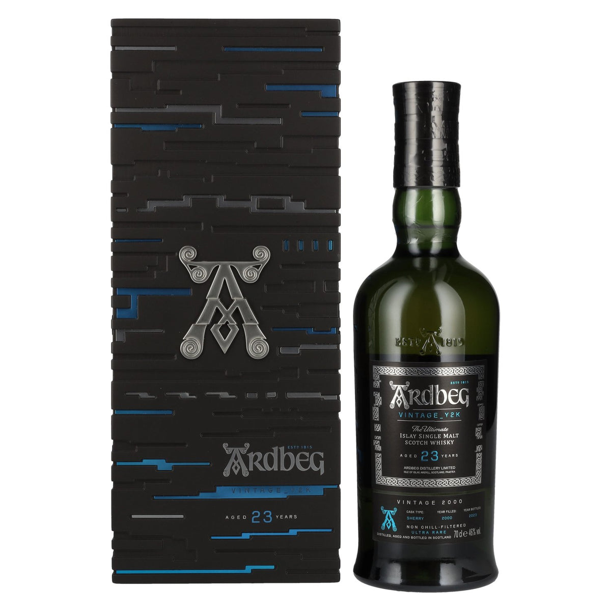 Ardbeg 23 Years Old The Ultimate Vintage Y2K 2000 46% vol. 0,7l en boîte cadeau