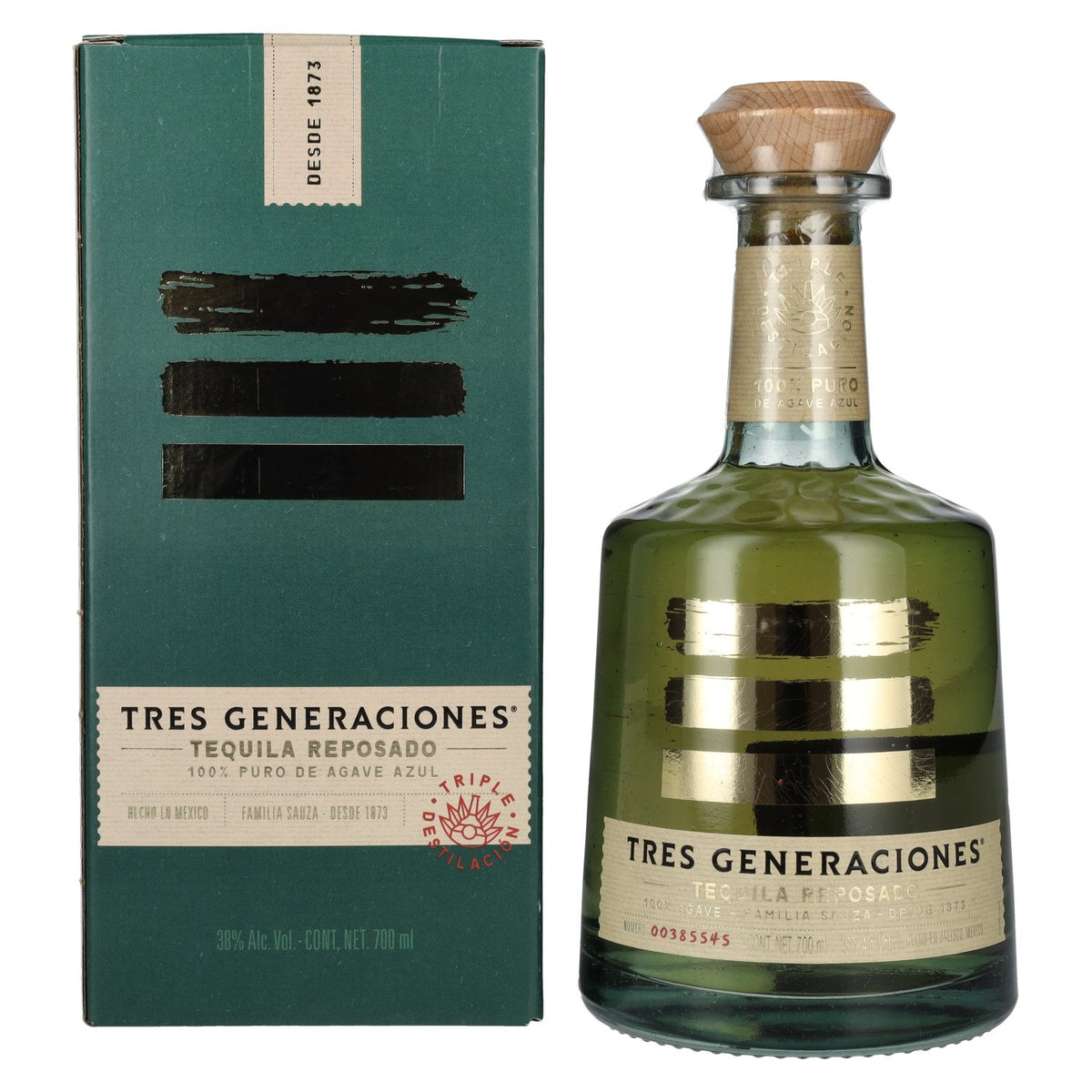 Tres Generaciones Tequila Reposado 100% Agave 38% Vol. 0,7l in Geschenkbox