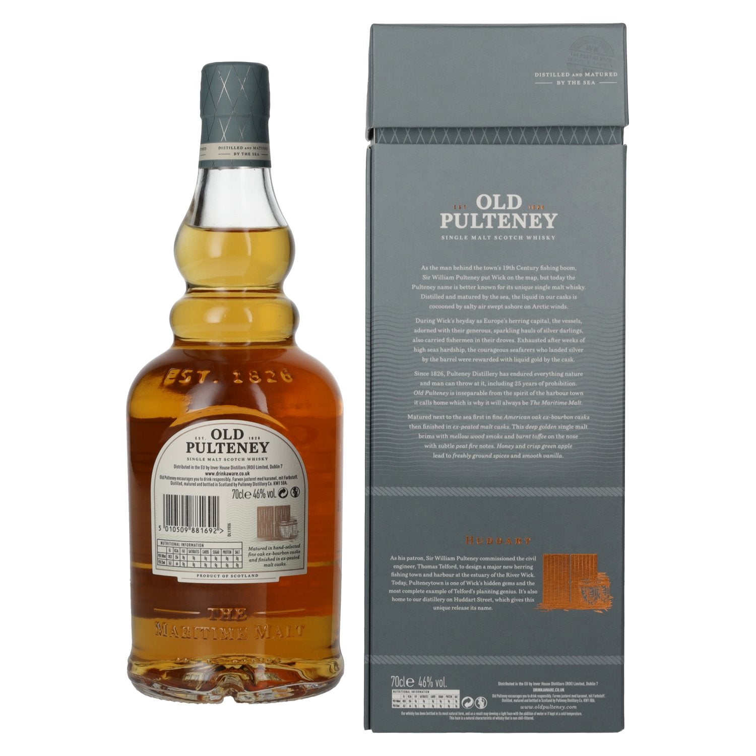 Old Pulteney HUDDART The Maritime Malt Single Malt Scotch Whisky 46% Vol. 0,7l in gift box