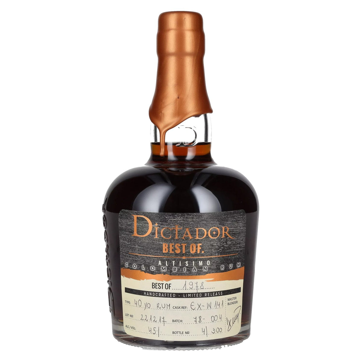 Dictador BEST OF 1978 ALTISIMO Colombian Rum Limited Release 45% vol. 0.7 l