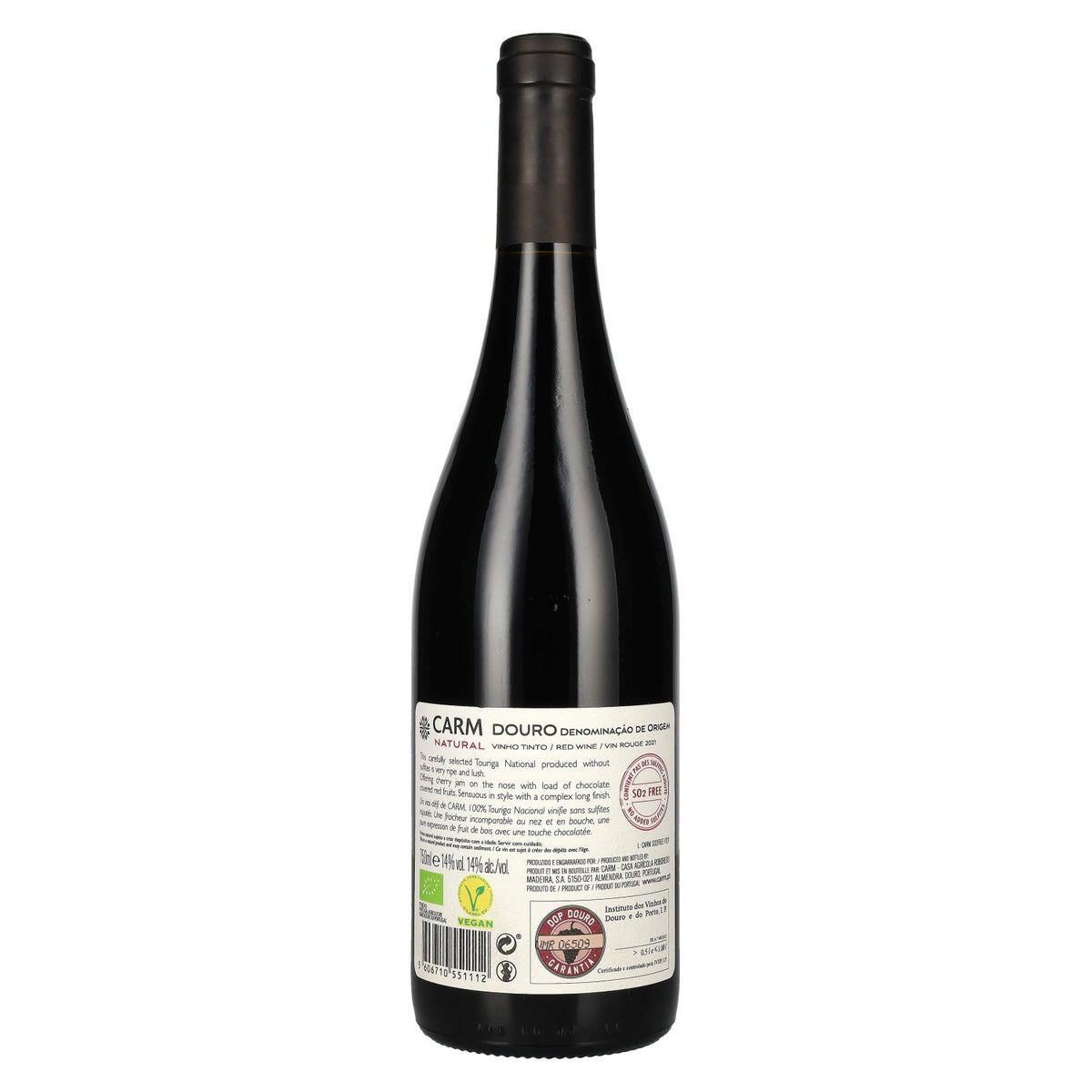 CARM Natural Touriga Nacional Biológico Red DOP Douro 2021 14% Vol. 0,75l