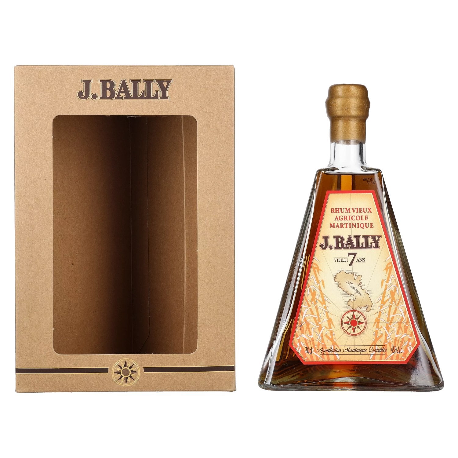 J. Bally Rhum Vieux Agricole Martinique 7 Ans D'Âge 45% vol. 0,7l en coffret cadeau